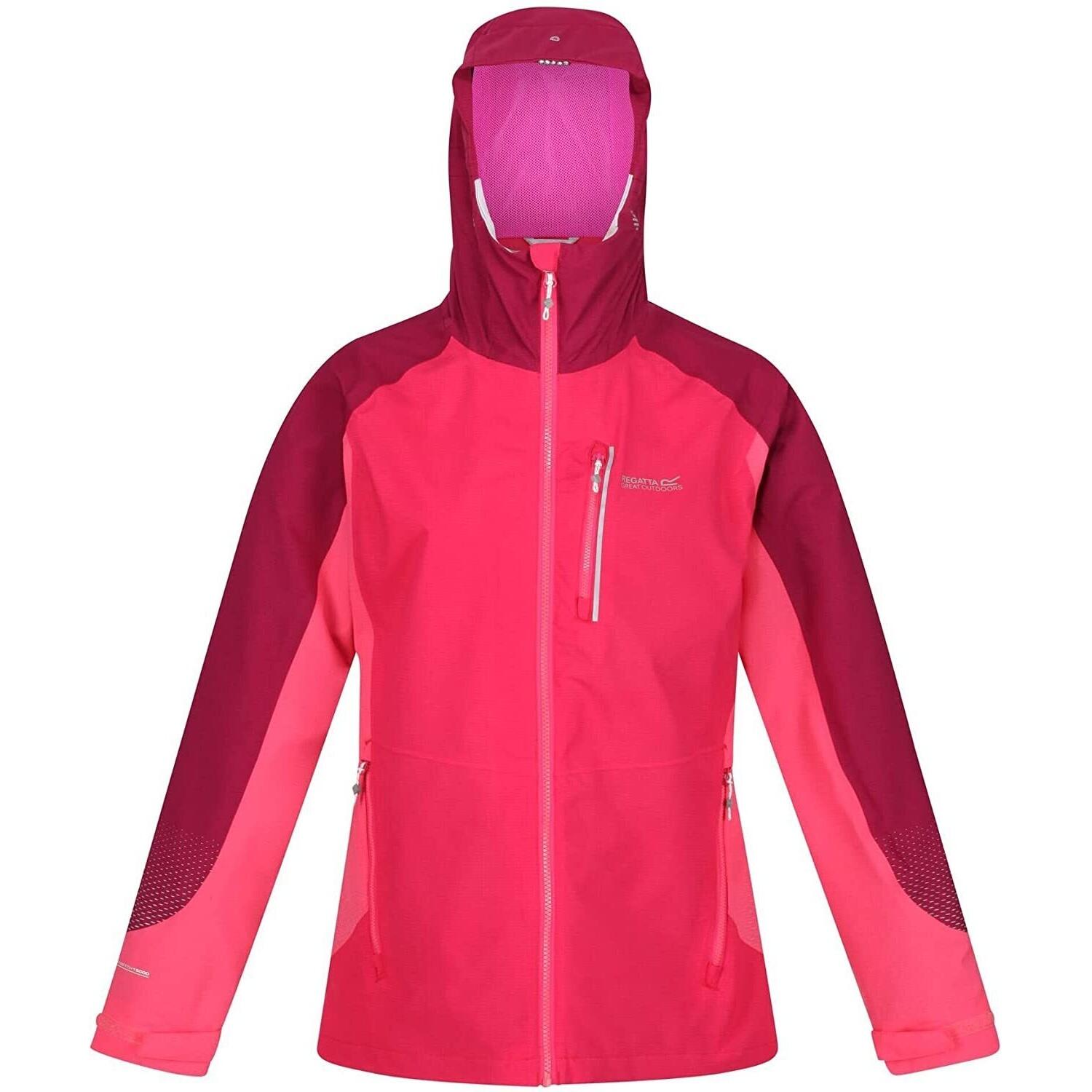 Womens/Ladies Highton Pro Waterproof Jacket (Rethink Pink/Wild Plum) 1/5