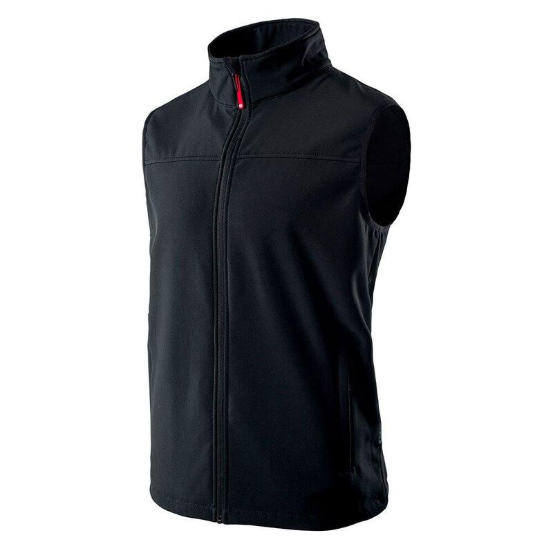 Chaleco Luman de Softshell para Hombre Negro, Naranja Rojo