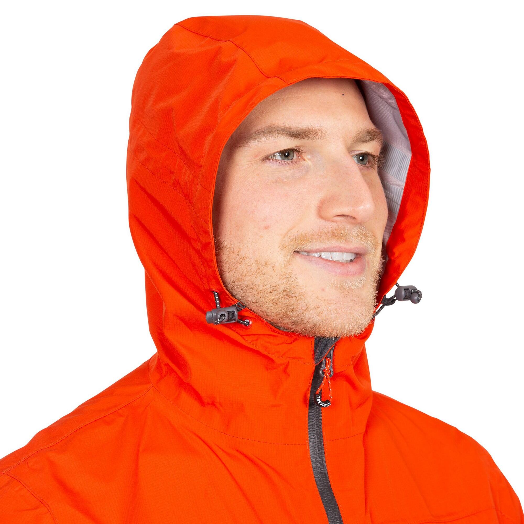 Giacca Impermeabile Uomo Trespass Rakenfard Arancione Fiamma 3/5