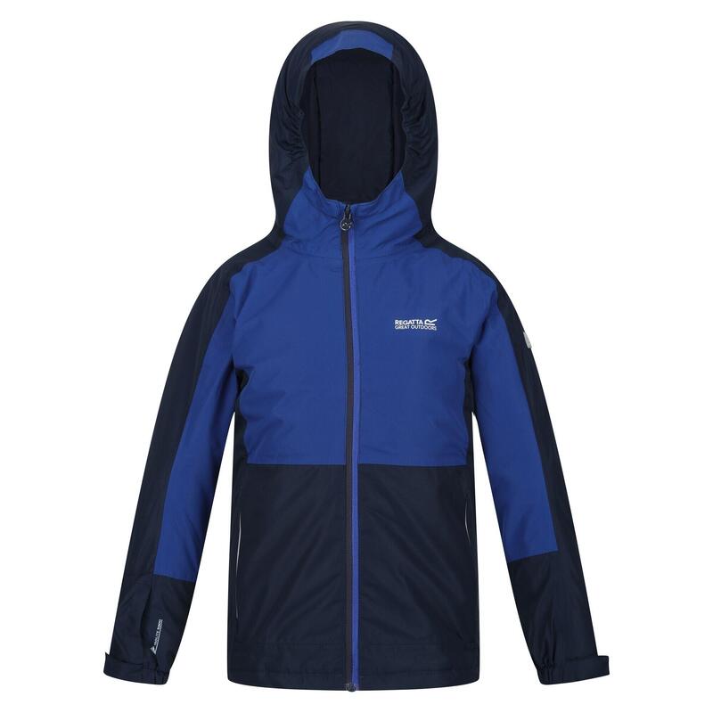 "Beamz III" Jacke, wasserfest für Kinder Marineblau/Königsblau