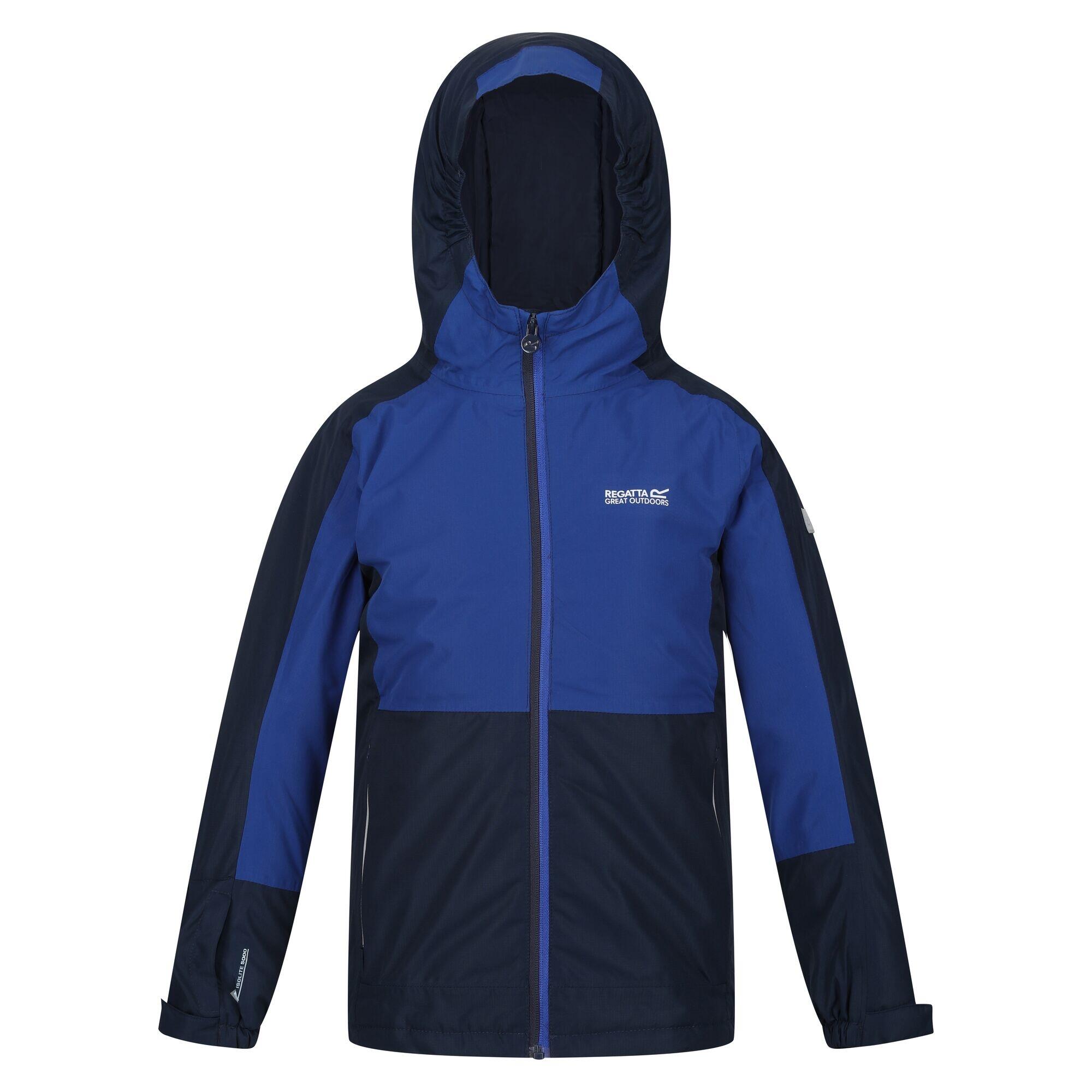 Children's BEAMZ waterproof jacket (Navy blue / Royal blue)