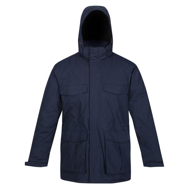 Waterdichte herenPalben Parka (Marine / Zwart)