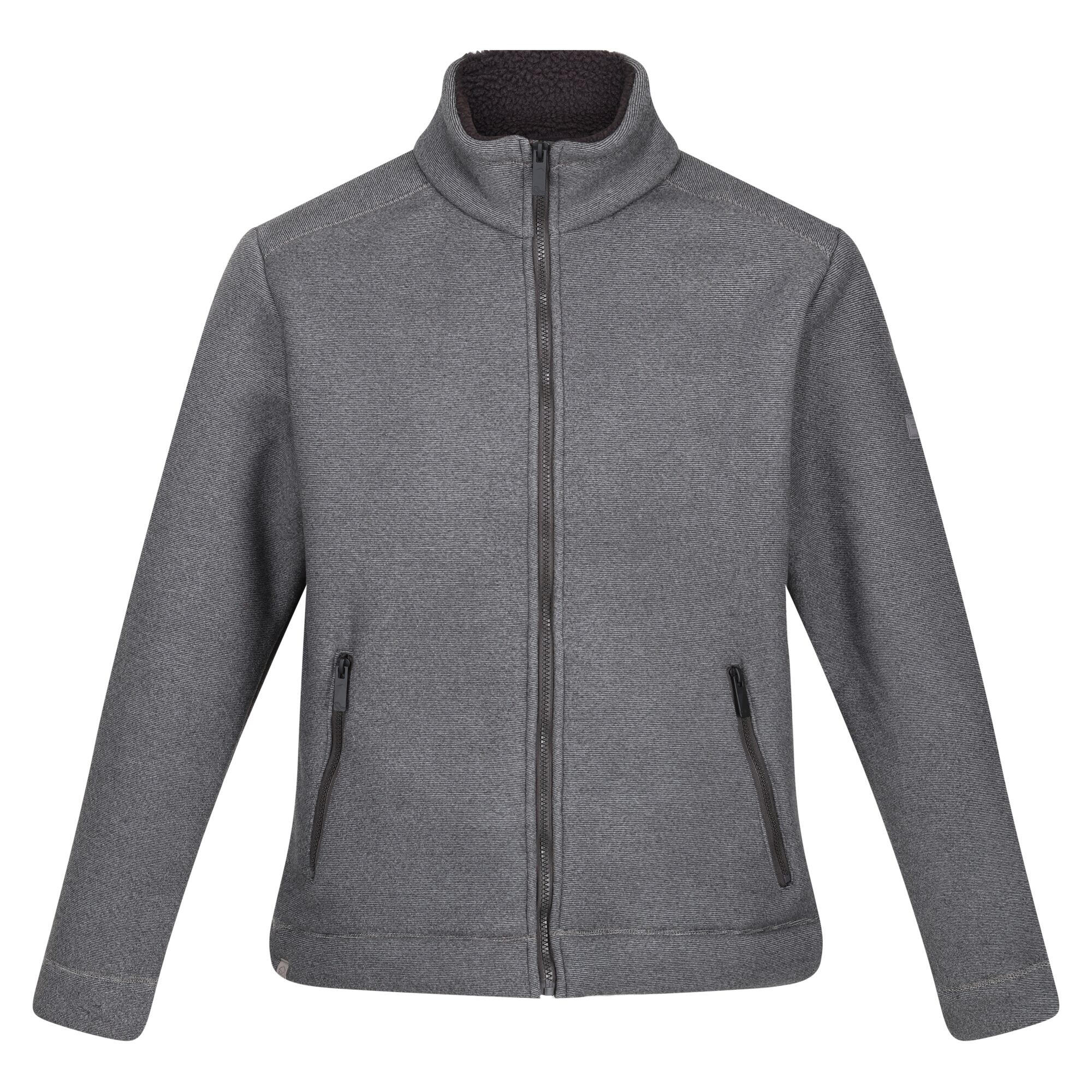 REGATTA Mens Garrian II Full Zip Fleece Jacket (Storm Grey/Black)