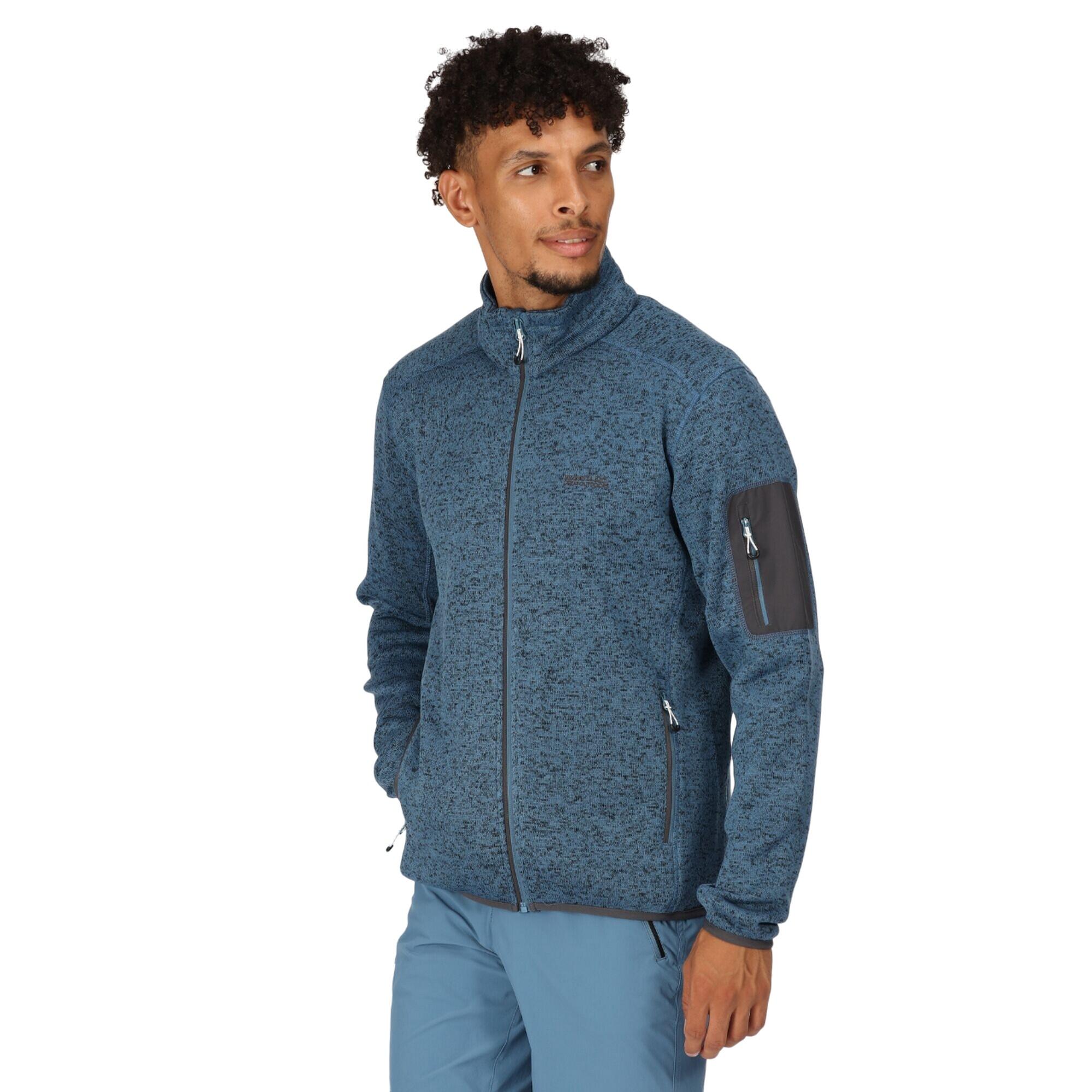 Mens Newhill Marl Full Zip Fleece Jacket (Stellar Blue) 3/5