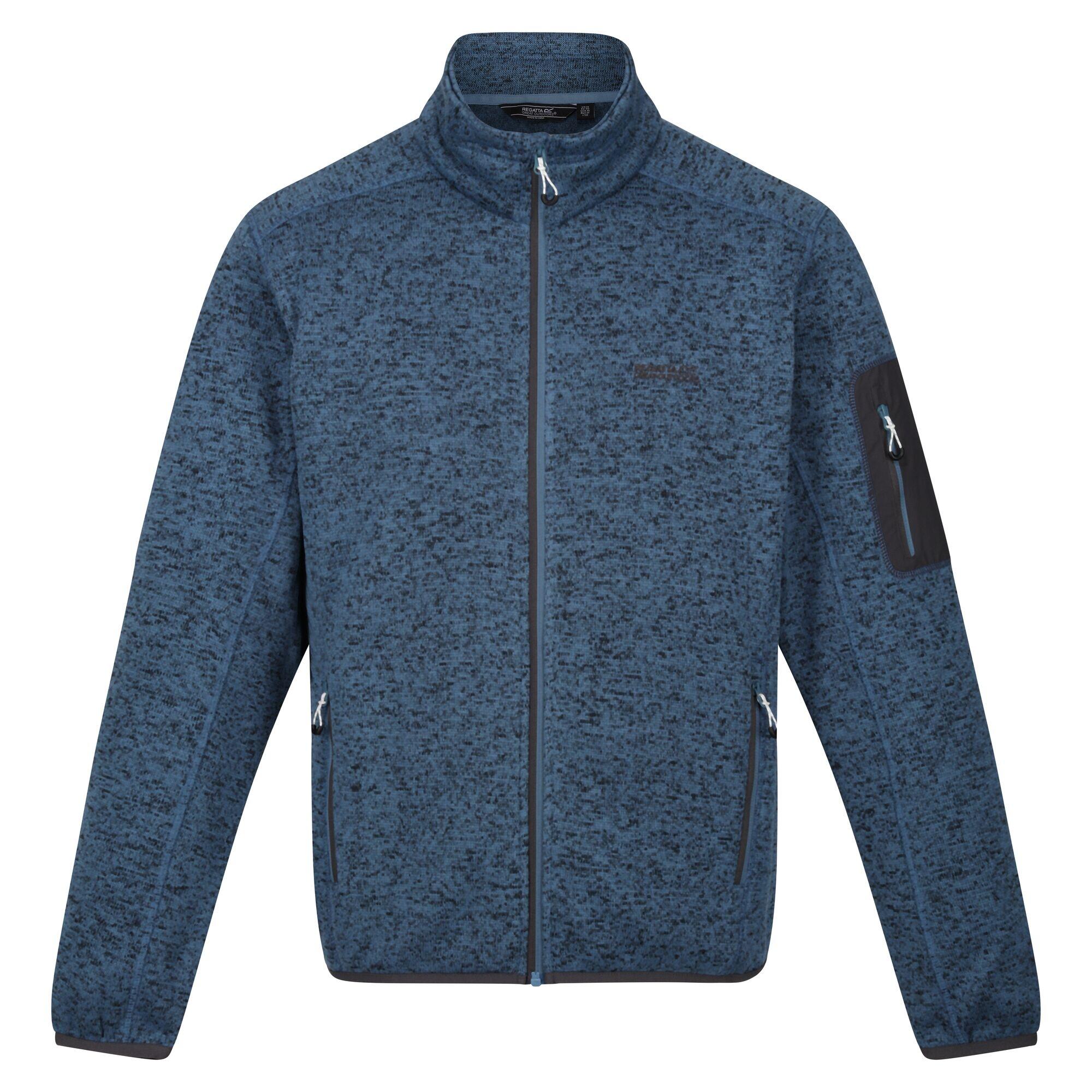 REGATTA Mens Newhill Marl Full Zip Fleece Jacket (Stellar Blue)