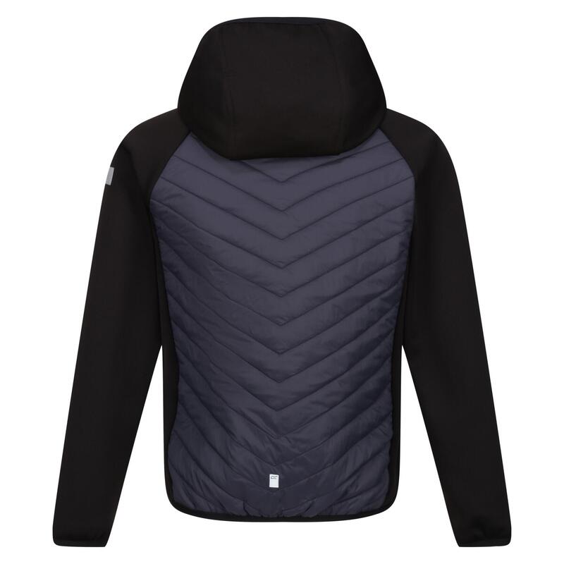 Chaqueta Acolchada Kielder Hybrid VII para Niños/Niñas Negro, Gris Seal