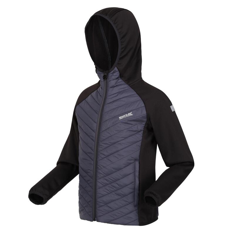 Veste matelassée KIELDER HYBRID Enfant (Noir / Gris phoque)