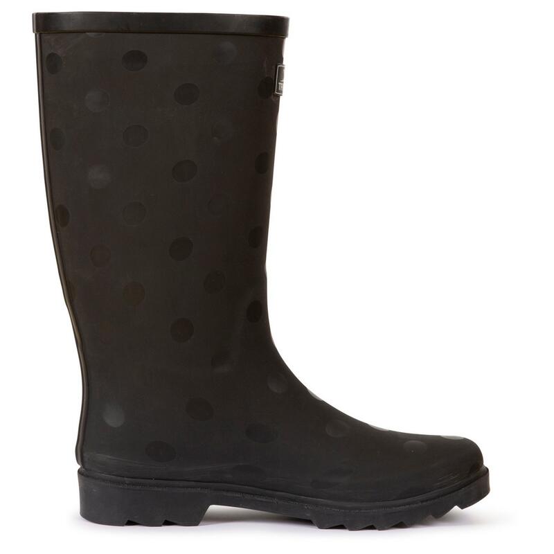 Dames Elena Polka Dot Wellington Boots (Zwart)