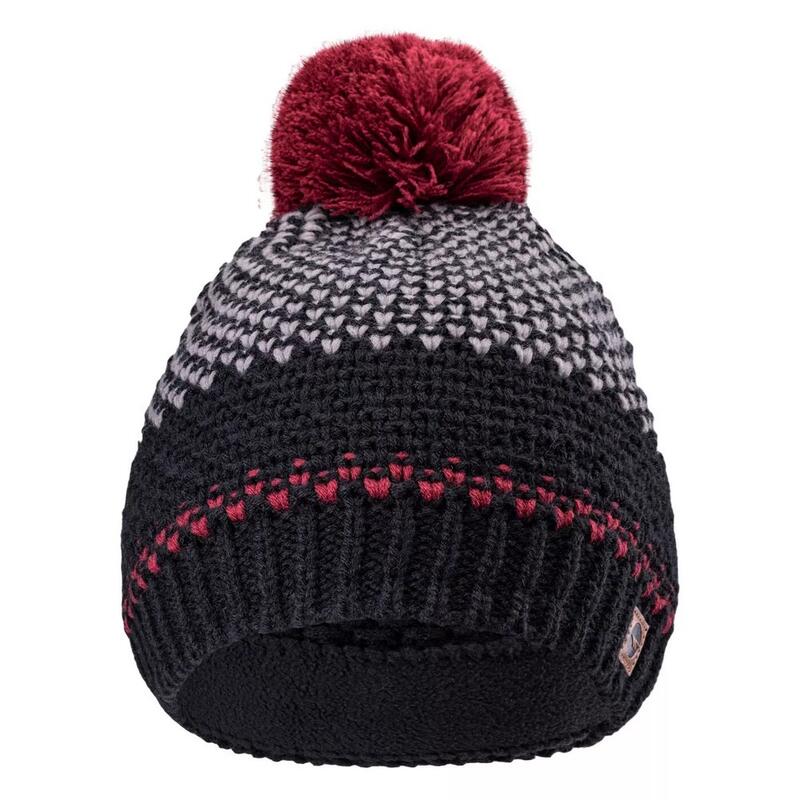 Hervin Logo Wintermuts voor volwassenen (Zwart/Grijs/Merlot)