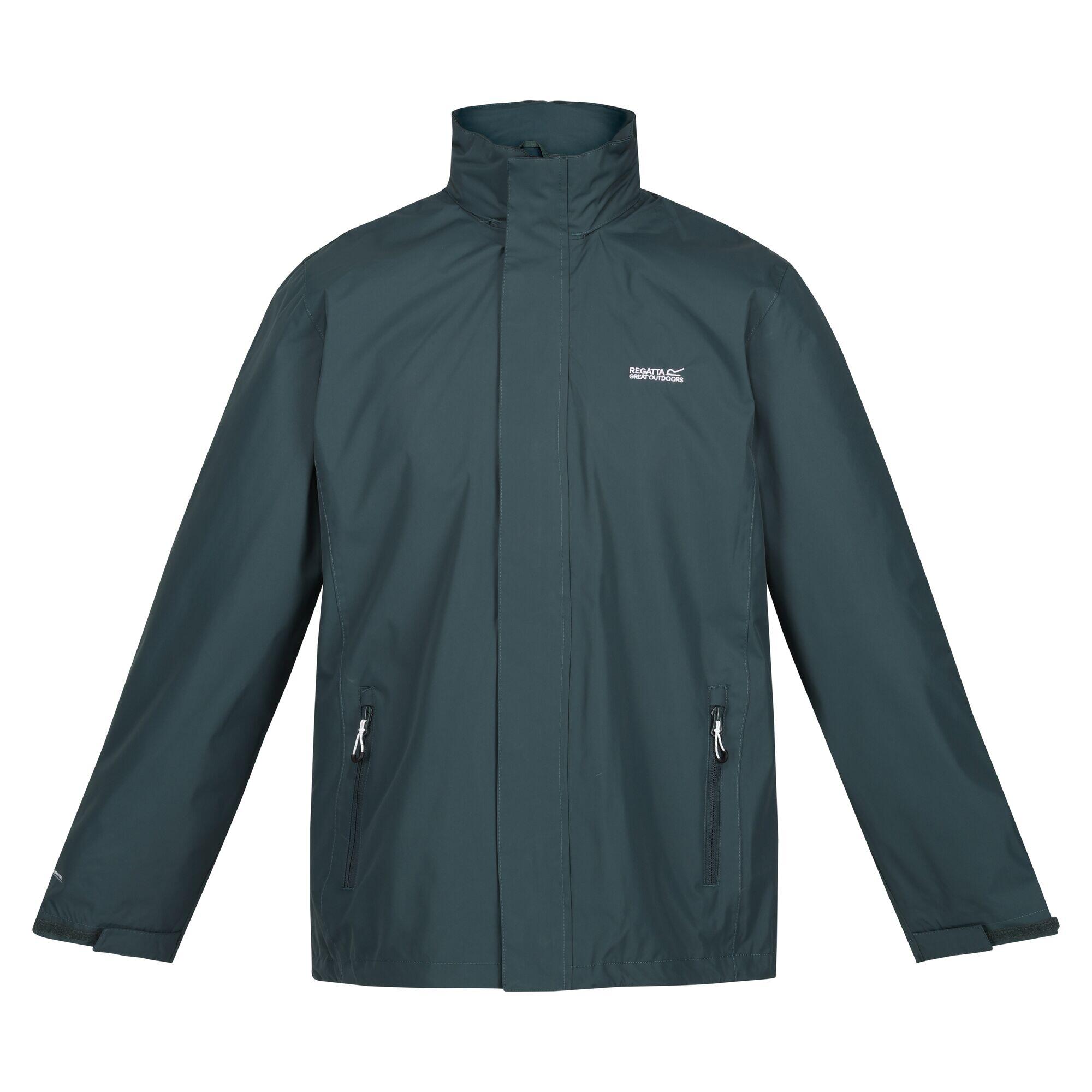 REGATTA Great Outdoors Mens Outdoor Classic Matt Hooded Waterproof Jacket (Green Gables)