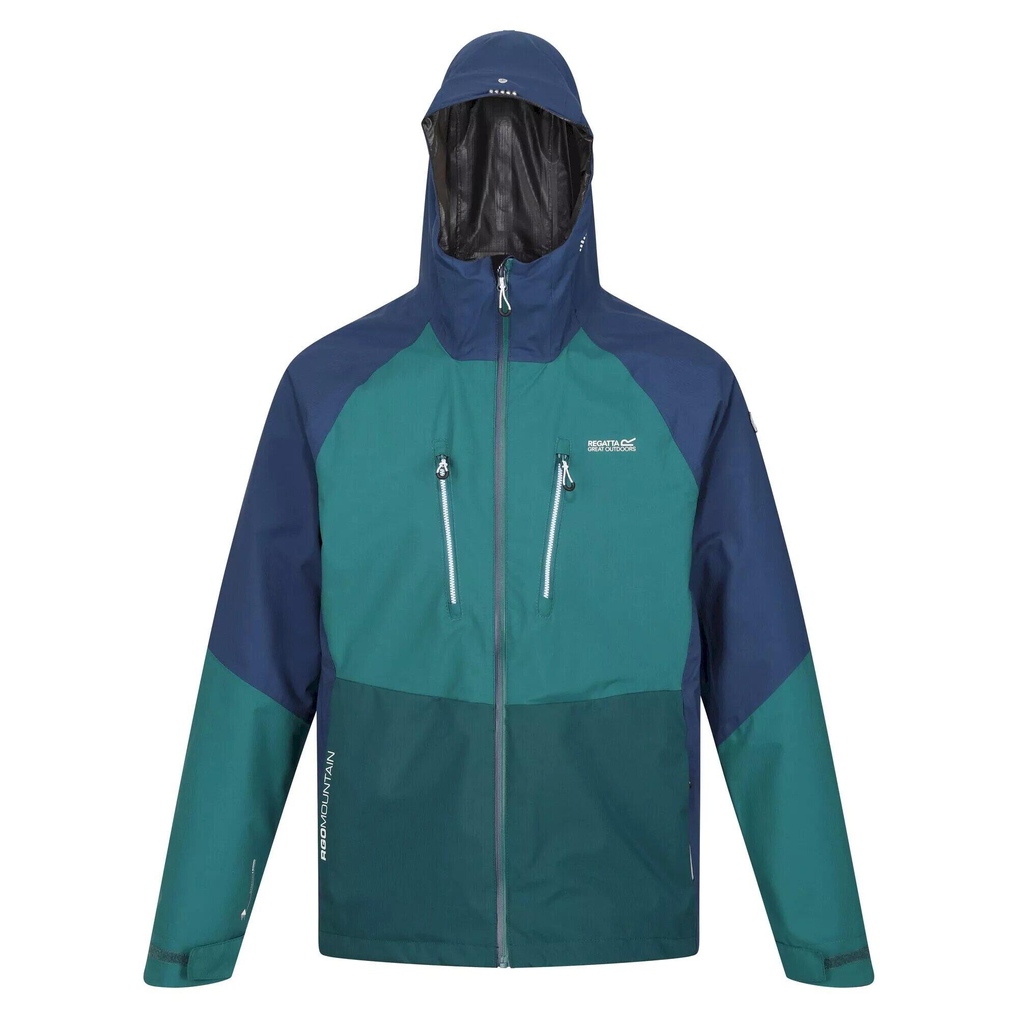 Mens Sacramento VIII Waterproof Jacket (Admiral Blue/Pacific Green) 1/5