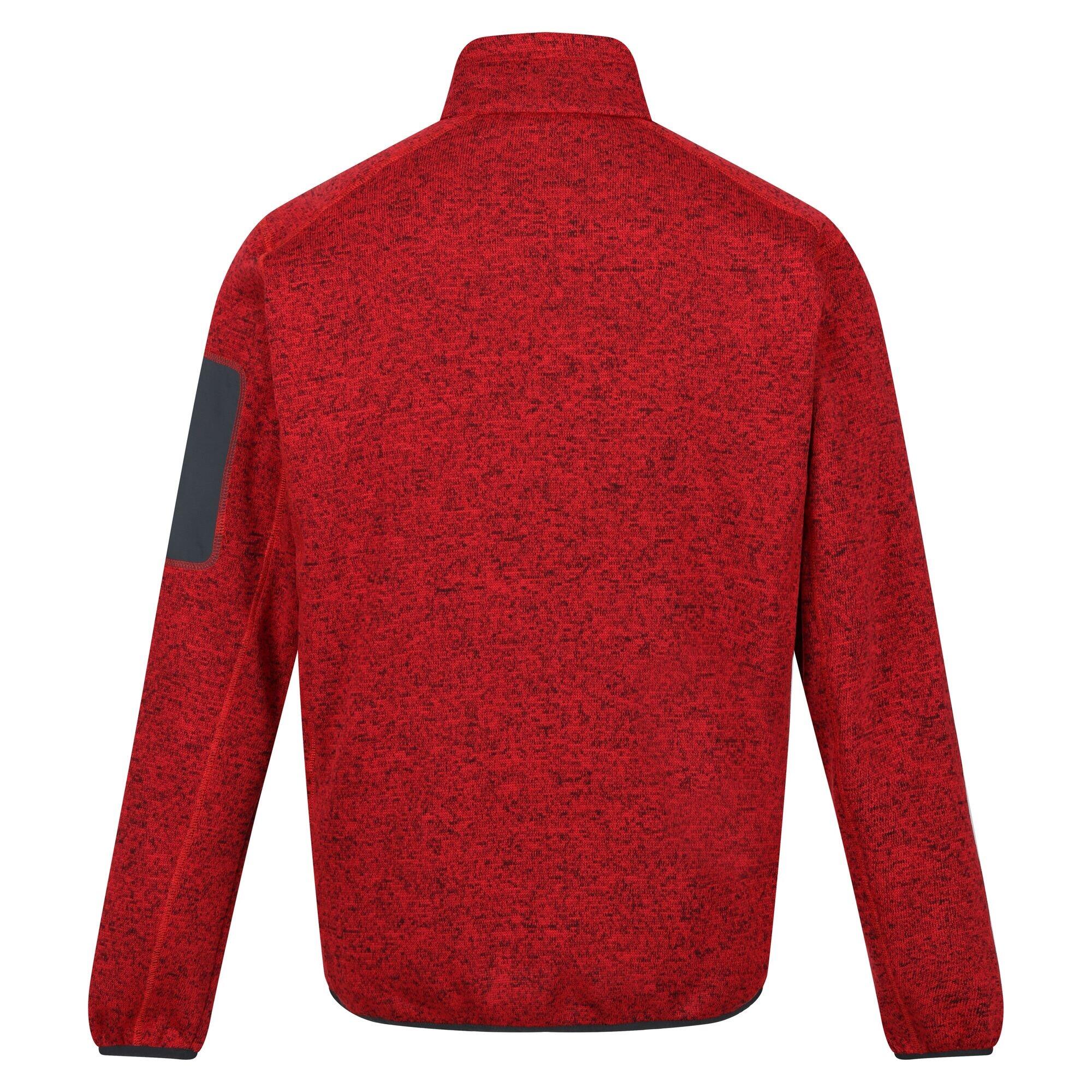 Mens Newhill Marl Full Zip Fleece Jacket (Danger Red) 2/5