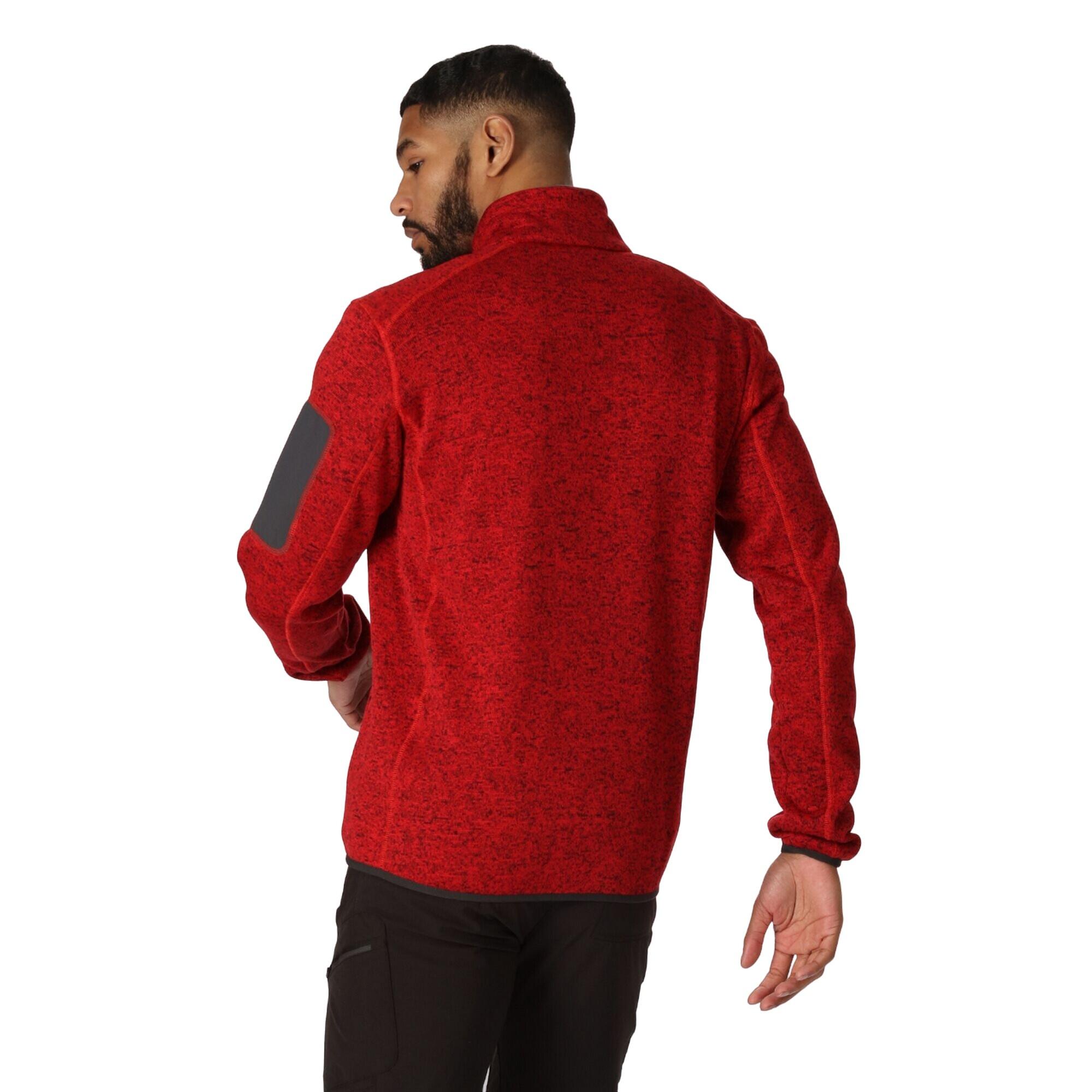 Mens Newhill Marl Full Zip Fleece Jacket (Danger Red) 4/5