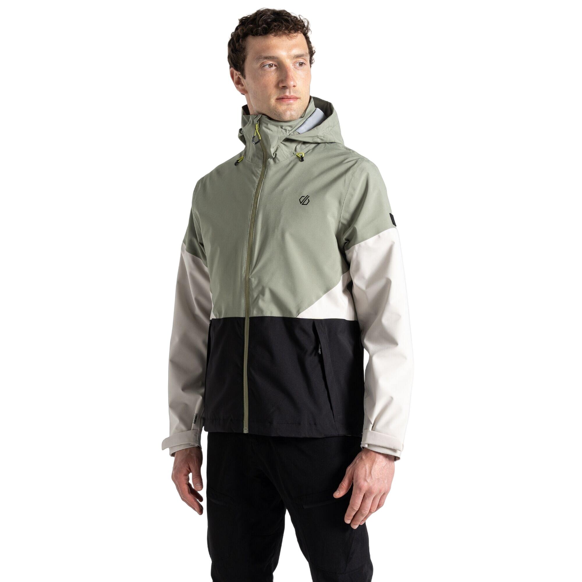 Mens Terrain Waterproof Jacket (Oil Green/Black) 3/5