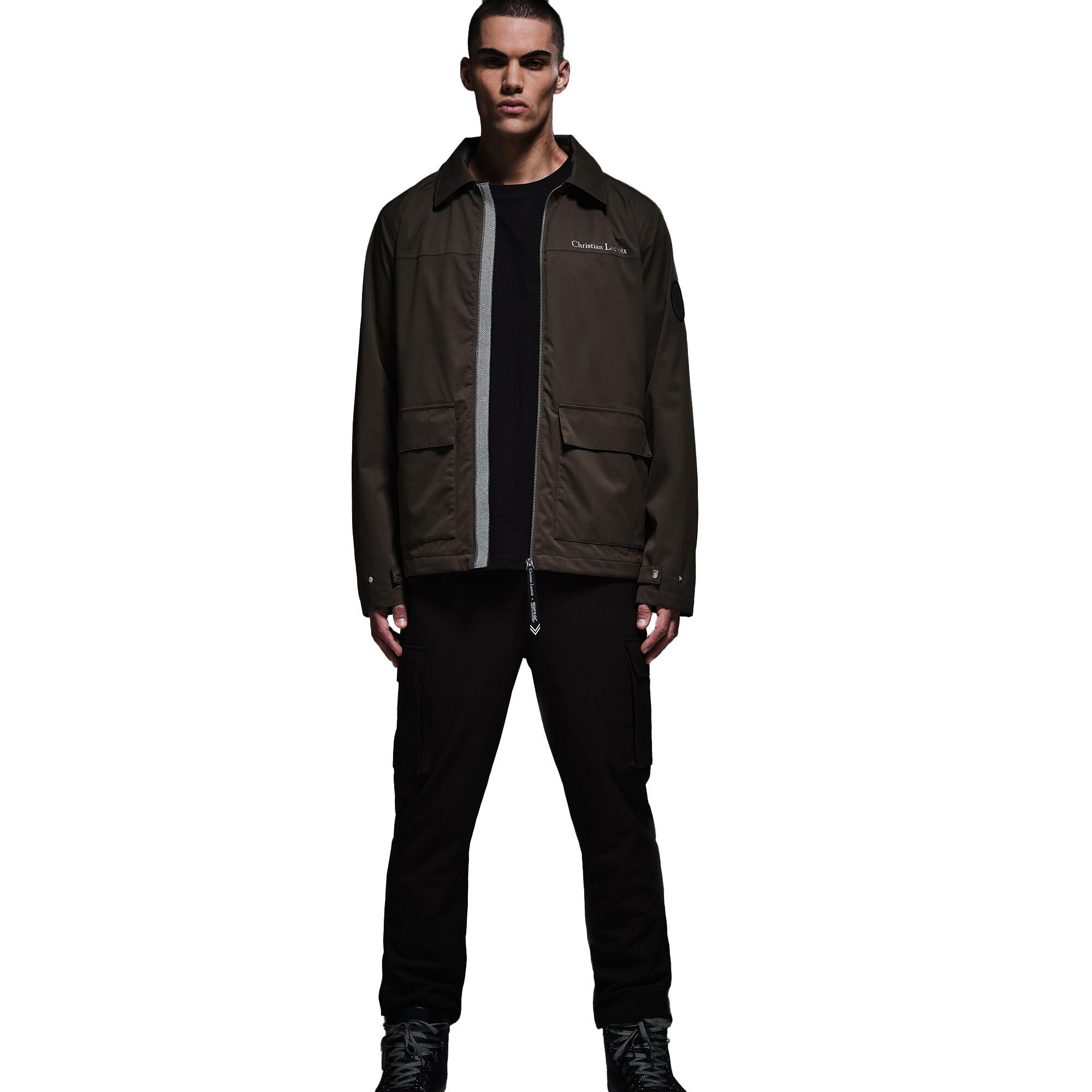 Mens Christian Lacroix Ramatuelle Waterproof Jacket (Dark Khaki) 4/5