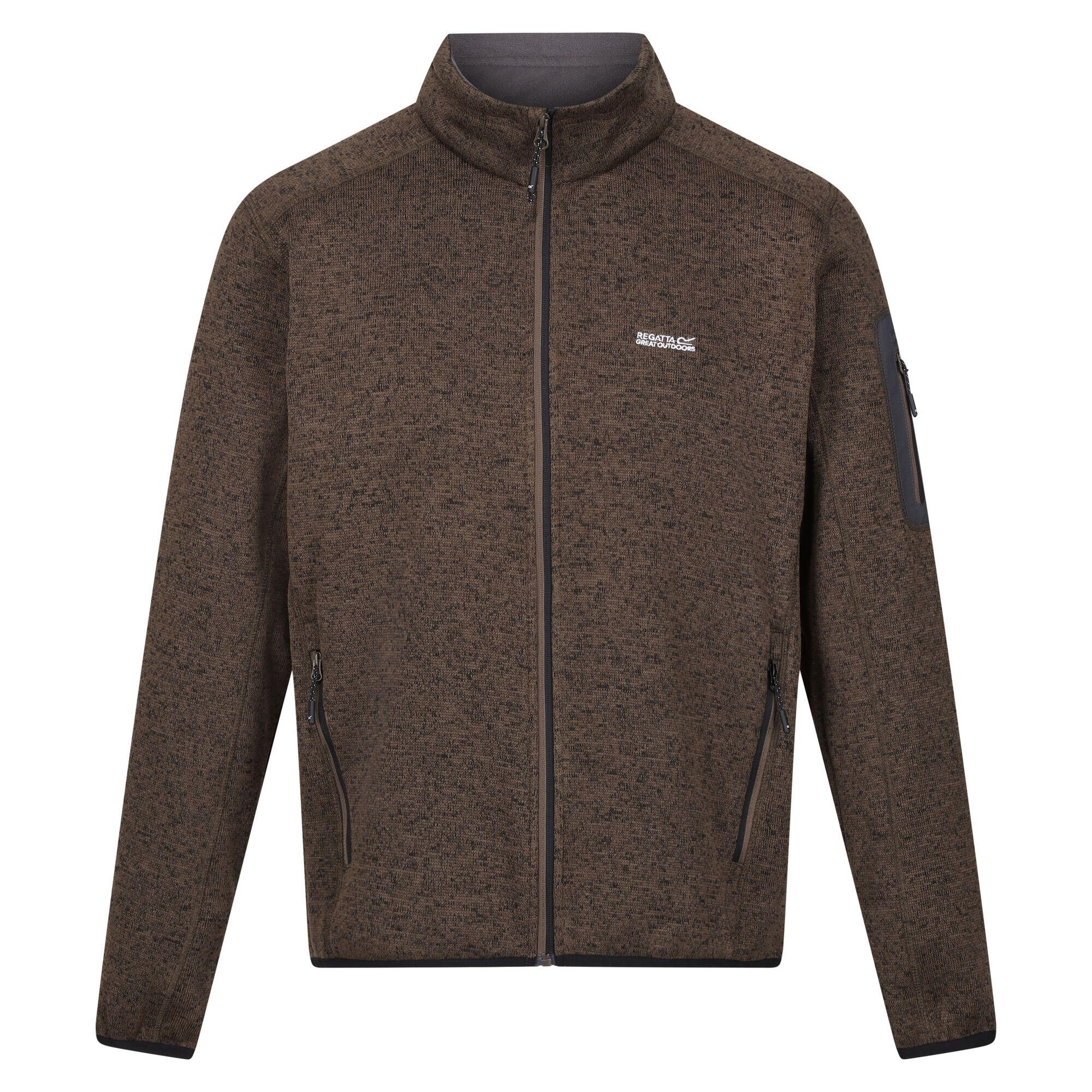 REGATTA Mens Newhill Marl Full Zip Fleece Jacket (Crocodile)