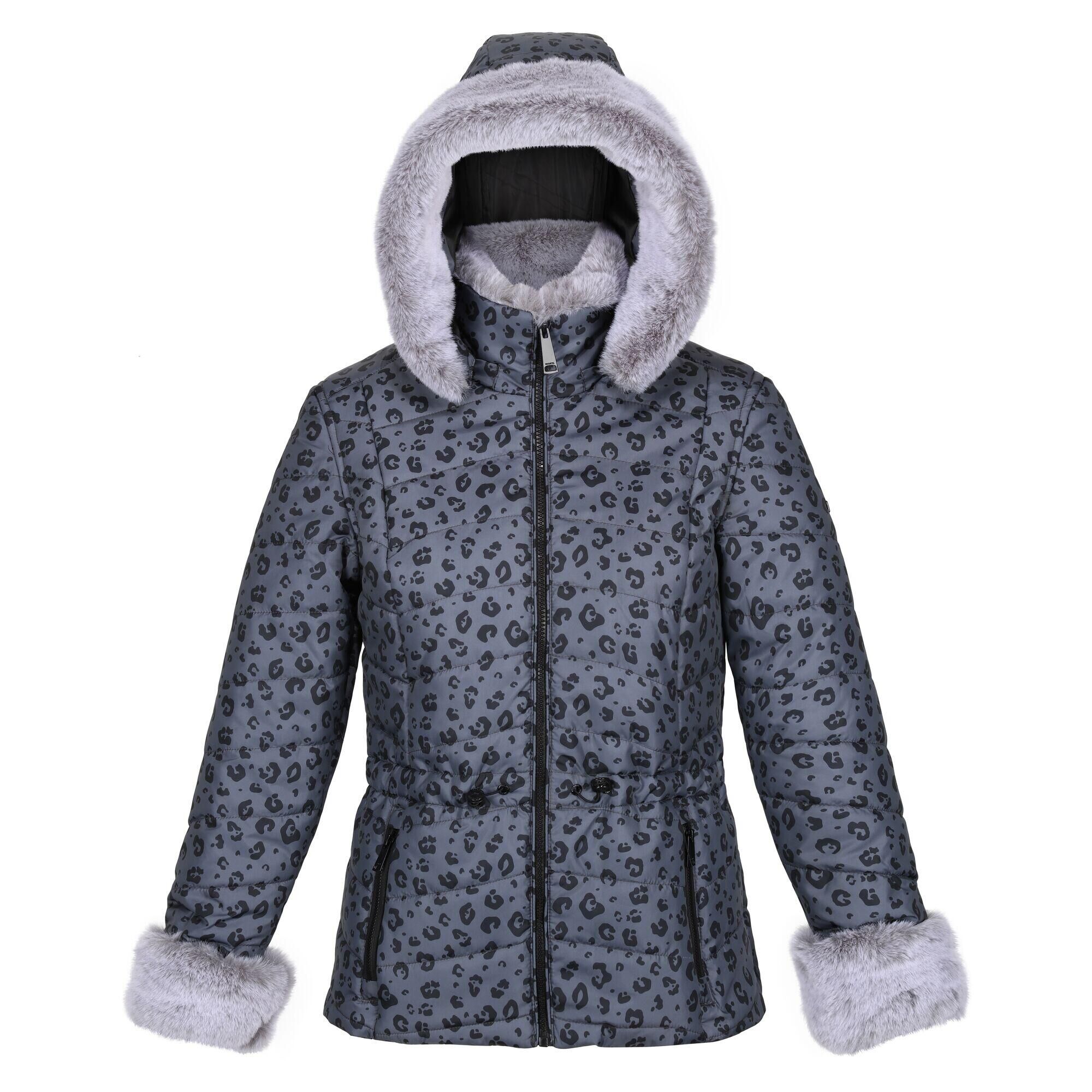 REGATTA Womens/Ladies Willabella Animal Print Padded Jacket (Black)