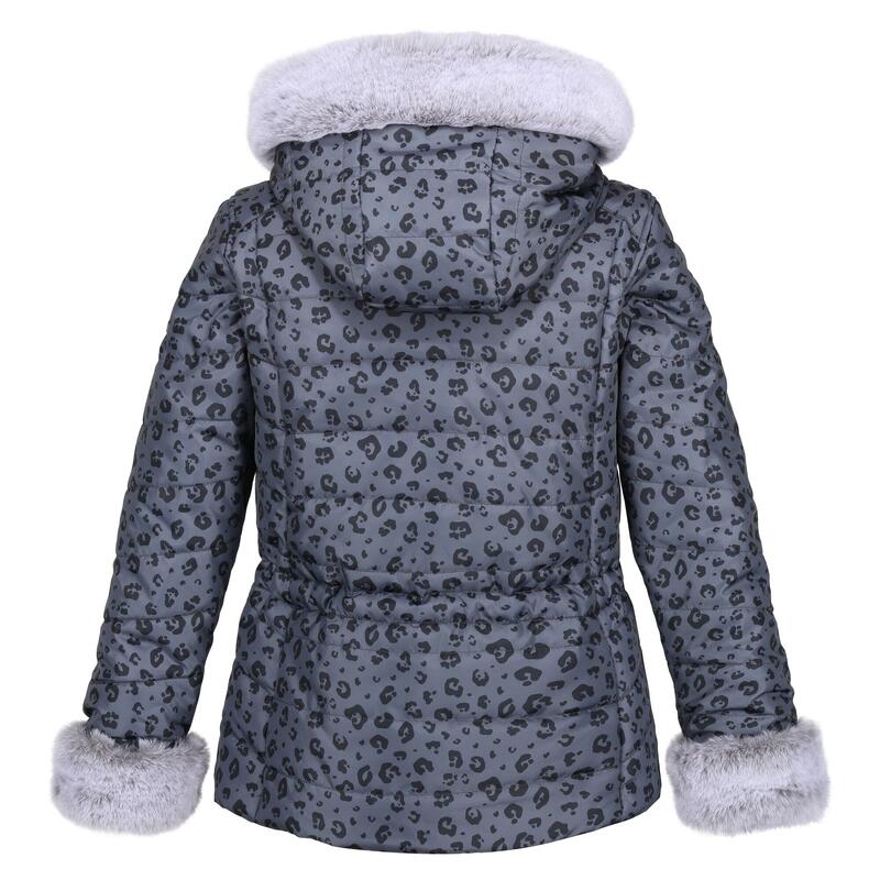 Chaqueta Acolchada Willabella Estampado Animal para Mujer Negro