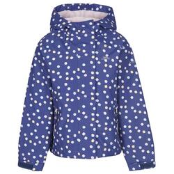 Childrens Girls Hopeful Waterproof Regenjasje (Donkerblauw/Roze opdruk)