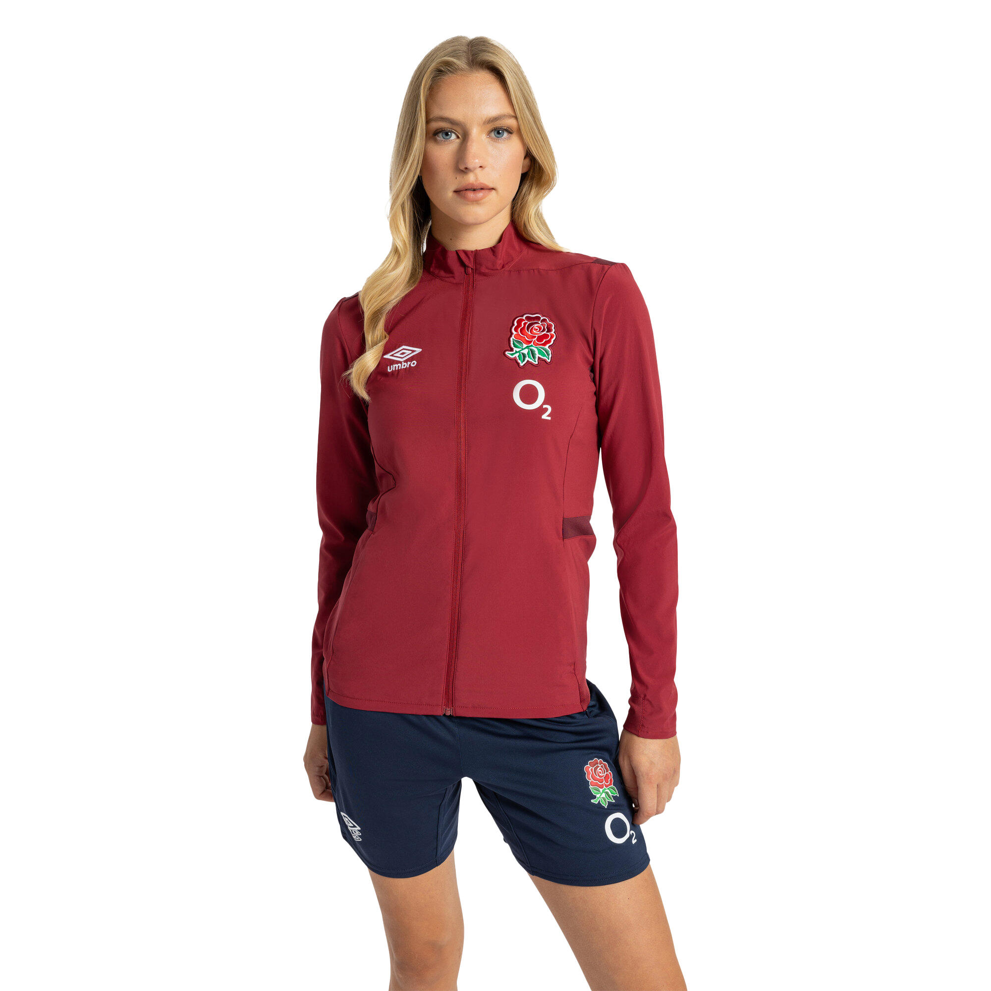 Womens/Ladies 23/24 England Rugby Presentation Track Jacket (Tibetan 3/4