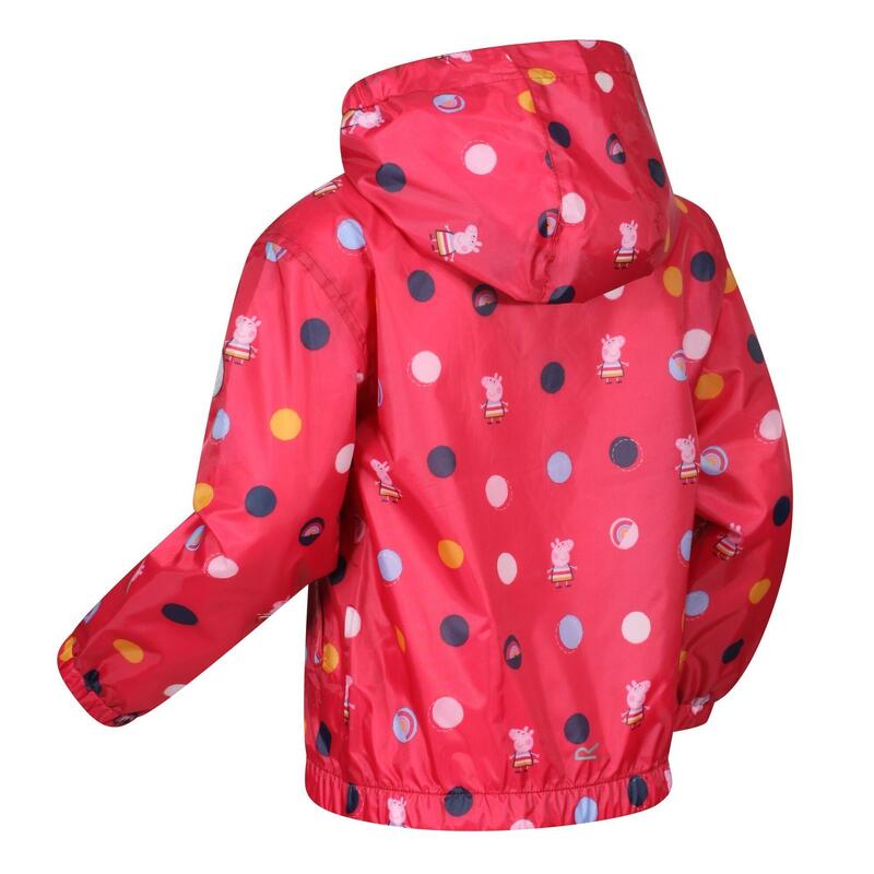 Chaqueta Impermeable de Peppa Pig Lunares para Niños/Niñas Rojo Colorete