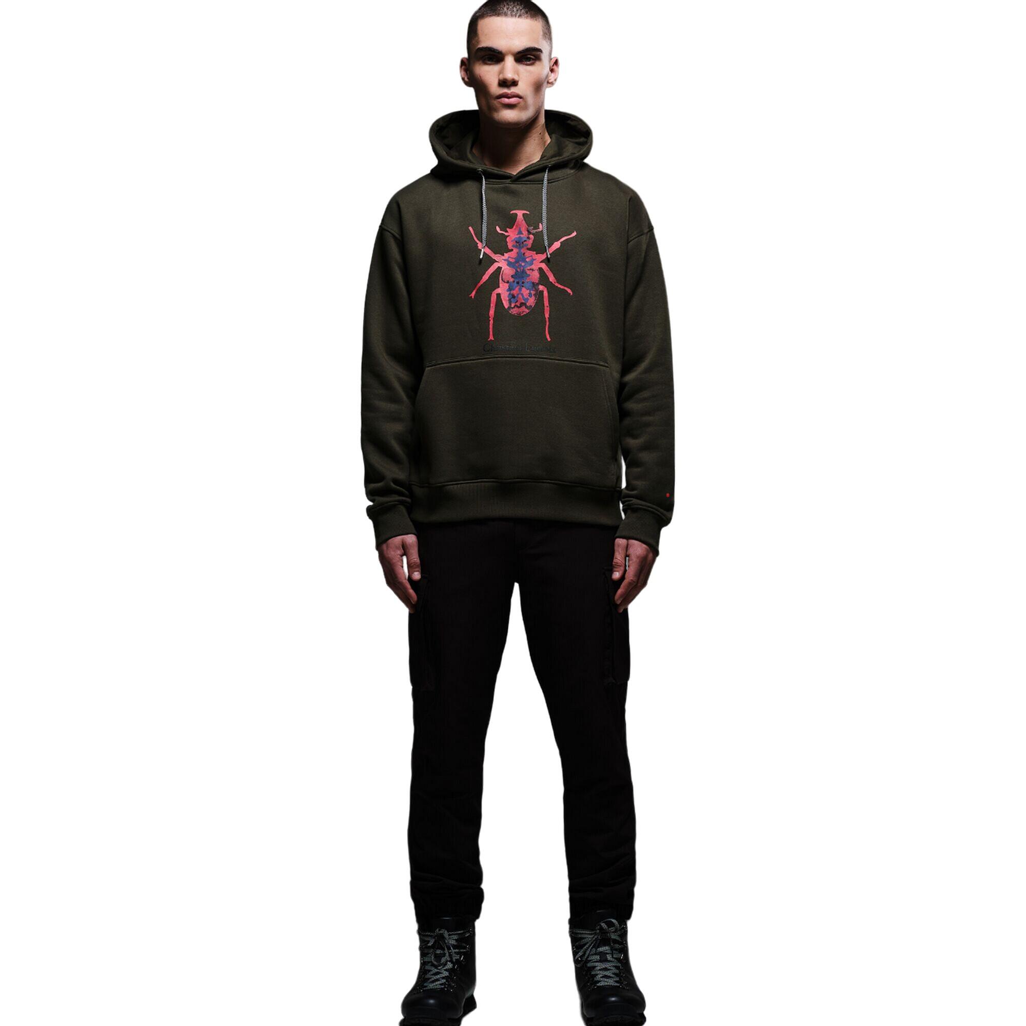 Heren Christian Lacroix Miramas Hoodie (Donkere Khaki) 3/4
