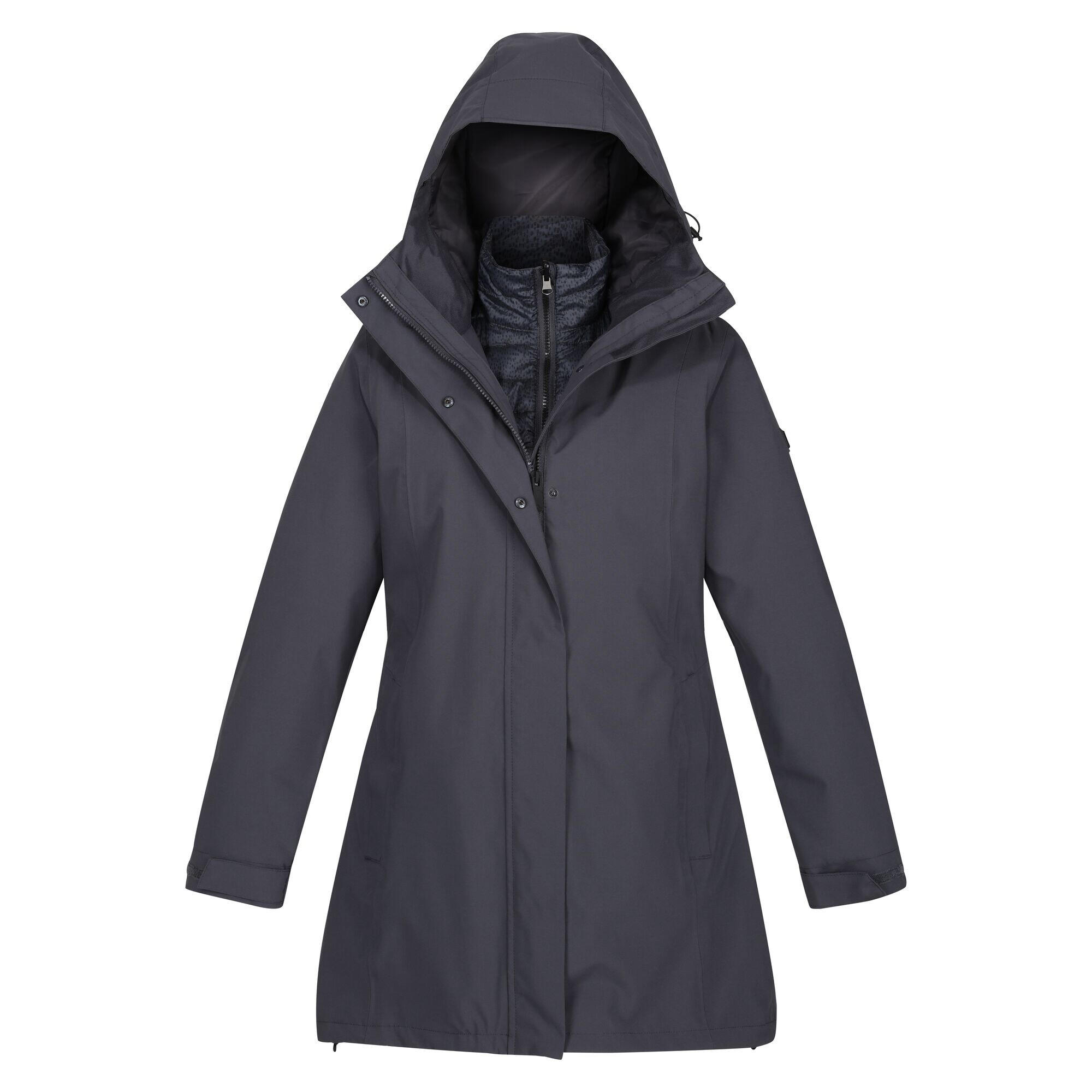 REGATTA Womens/Ladies Denbury III 2 In 1 Waterproof Jacket (Seal Grey)