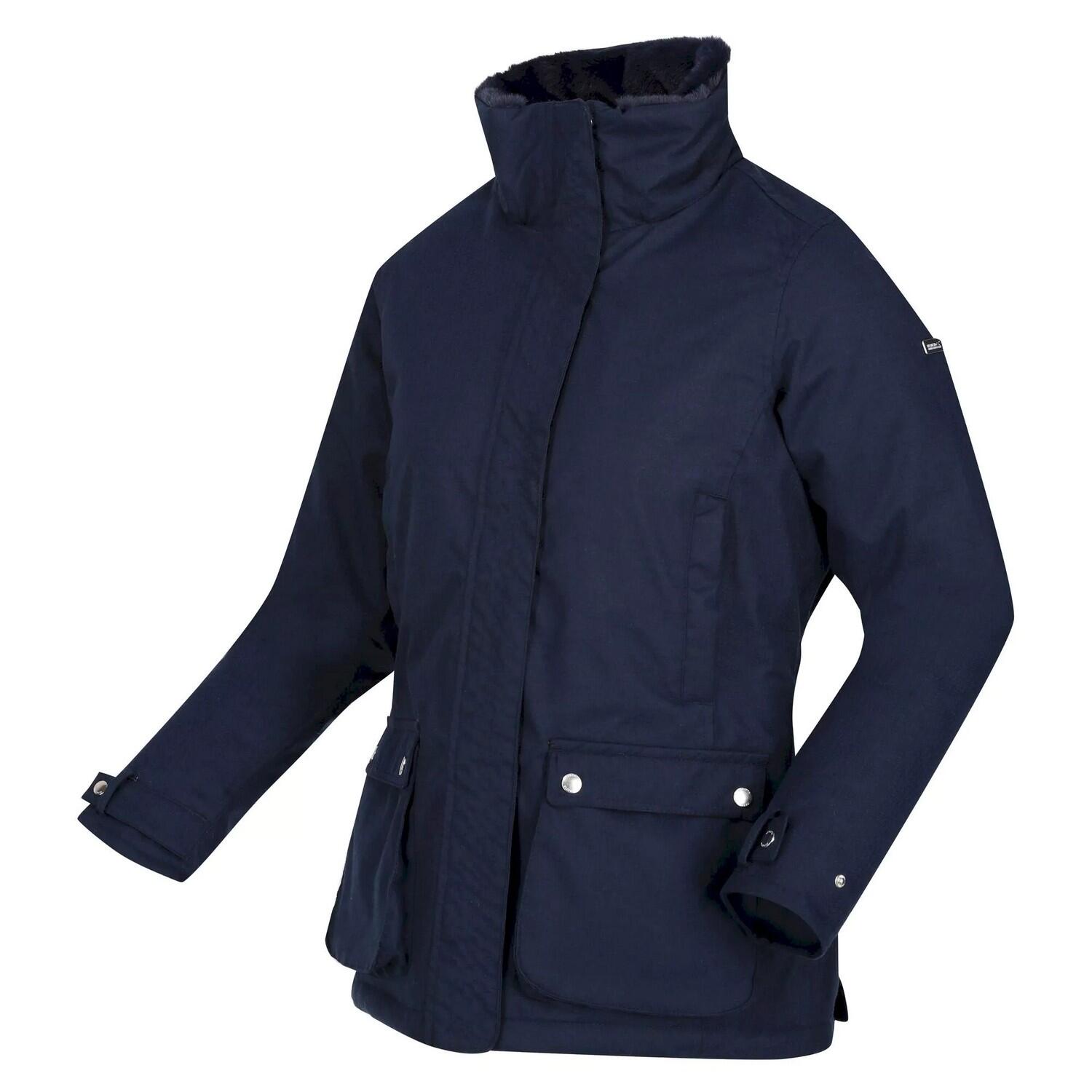 Womens/Ladies Leighton Waterproof Jacket (Navy) 3/5