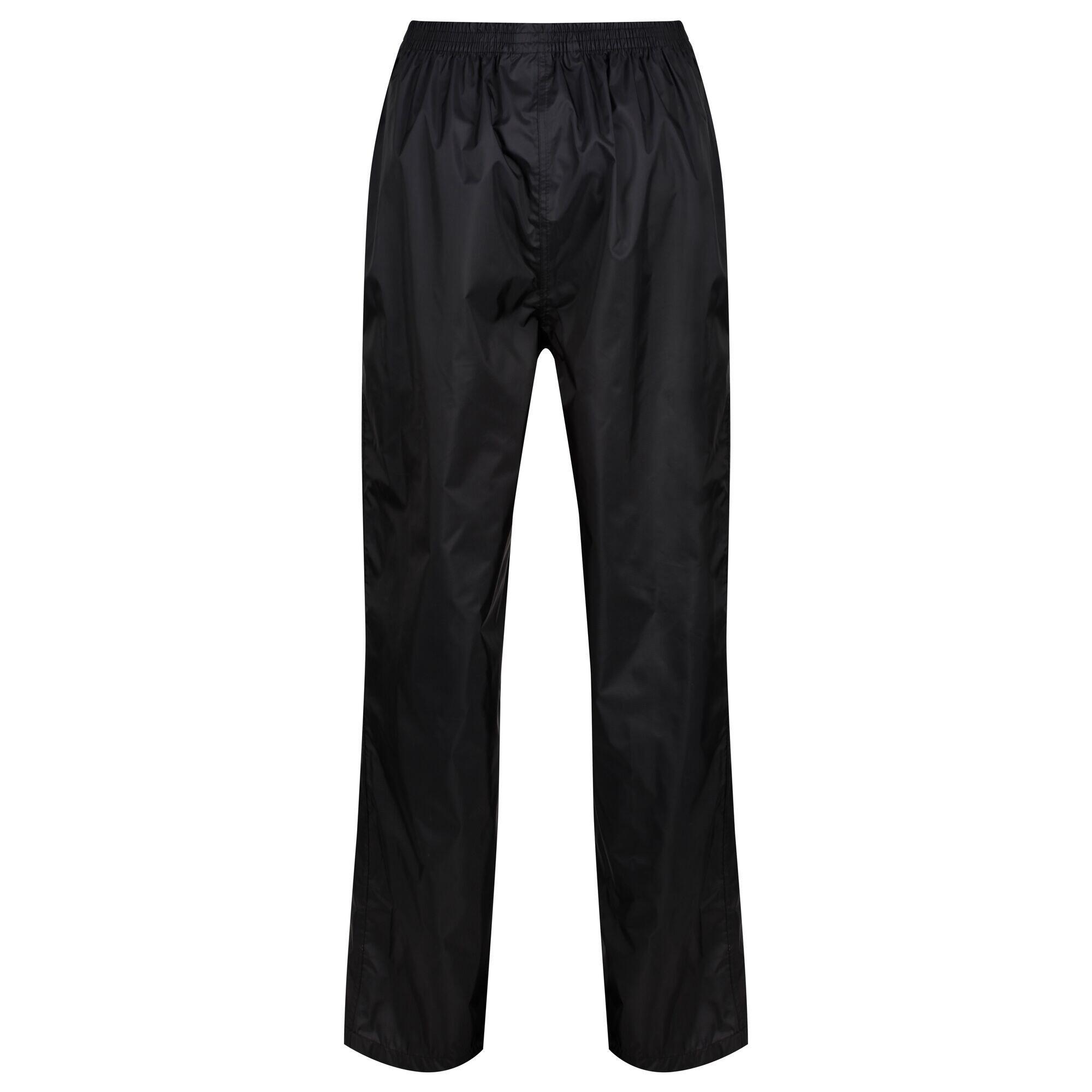 Womens/Ladies Packaway Rain Trousers (Black) 2/4