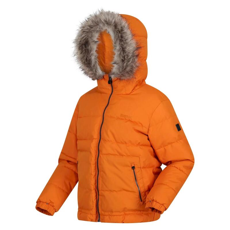 Parka met imitatiebont voor kinderen (Ahorn)