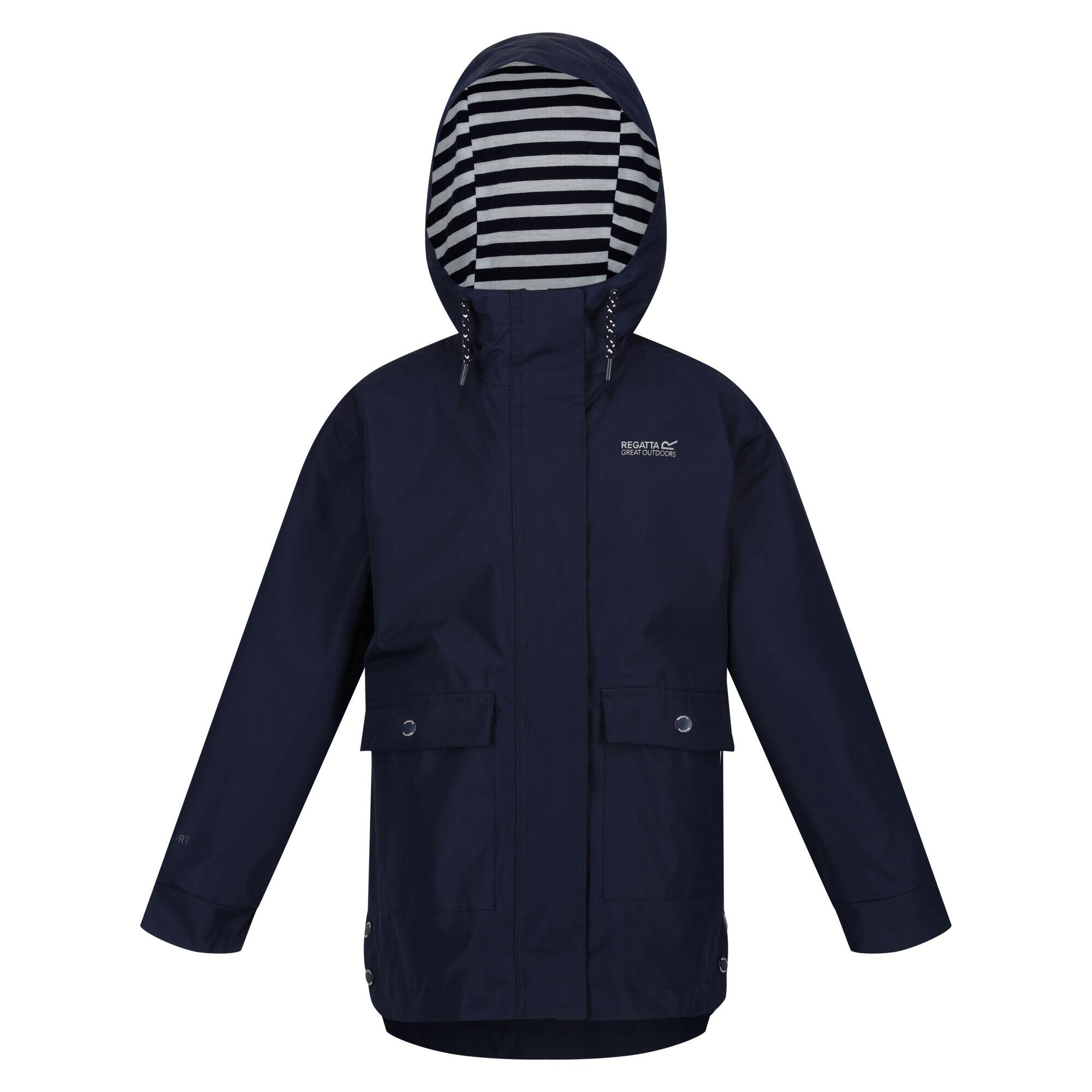 REGATTA Girls Baybella Breathable Waterproof Jacket (Navy)