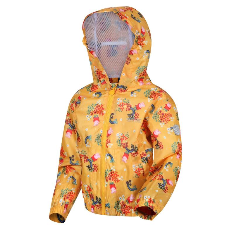 Chaqueta Impermeable Muddy Puddle de Peppa Pig Floral para Niños/Niñas Amarillo