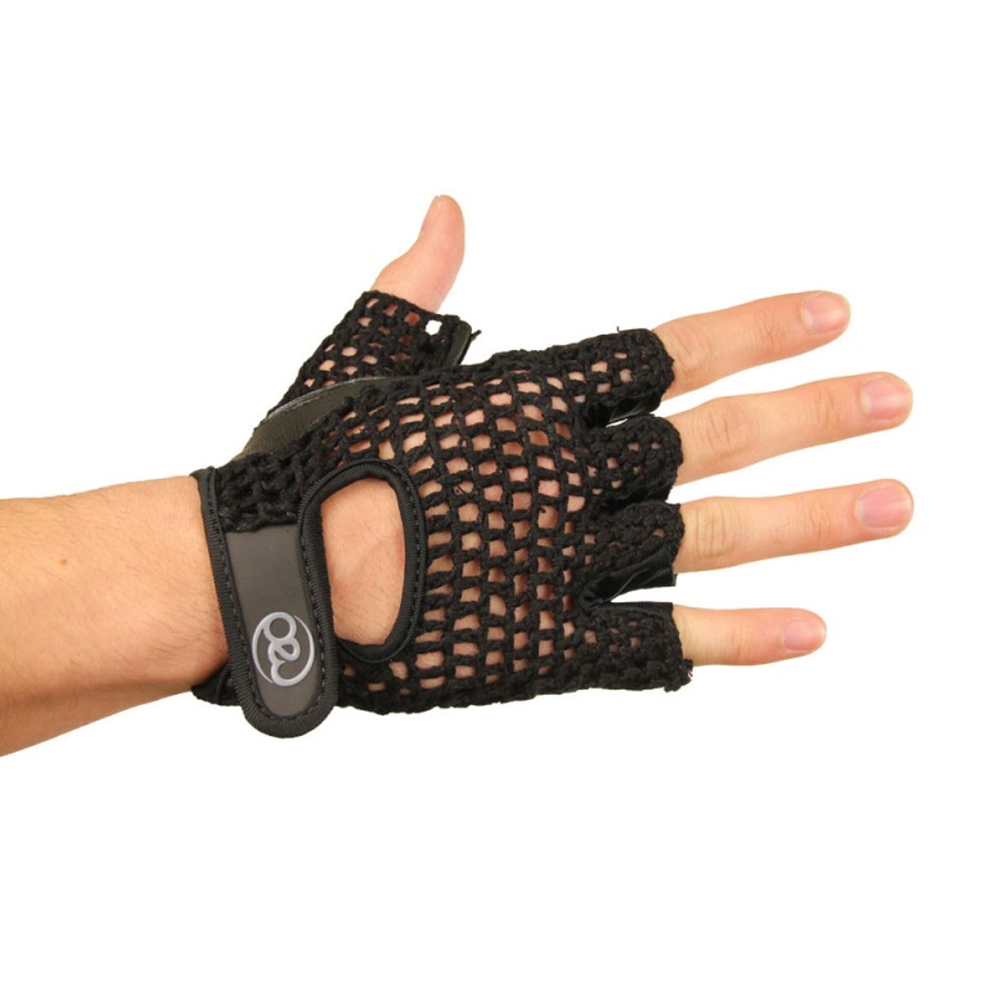 Unisex Adult Leather Fingerless Gloves (Black) 2/3