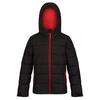 Thermisch gewatteerde jas voor kinderen (Zwart/Klassiek Rood)