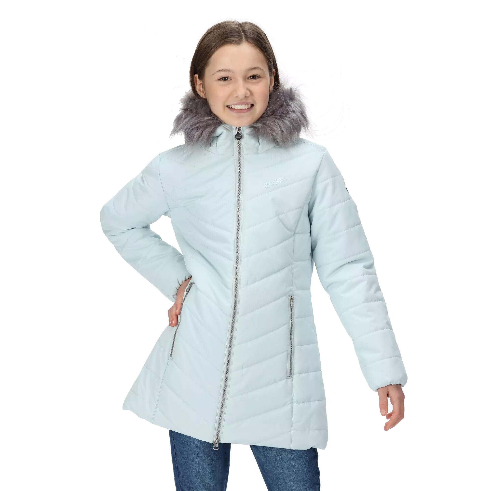 Childrens/Kids Fabrizia Insulated Jacket (Ice Blue) 3/4