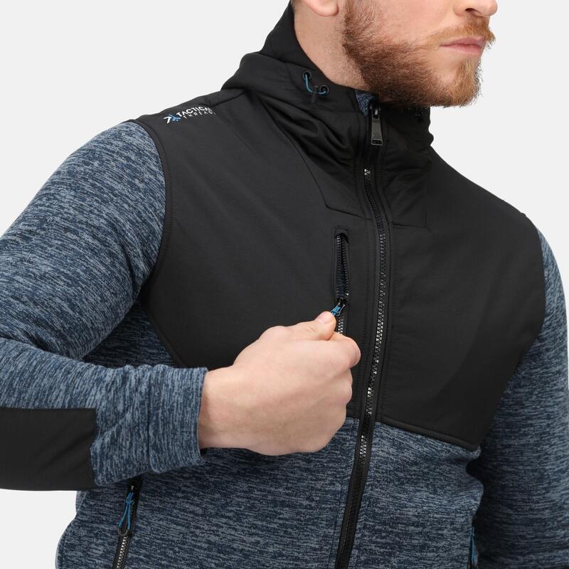 Chaqueta Heist para Hombre Ala Azul Jaspeado, Negro