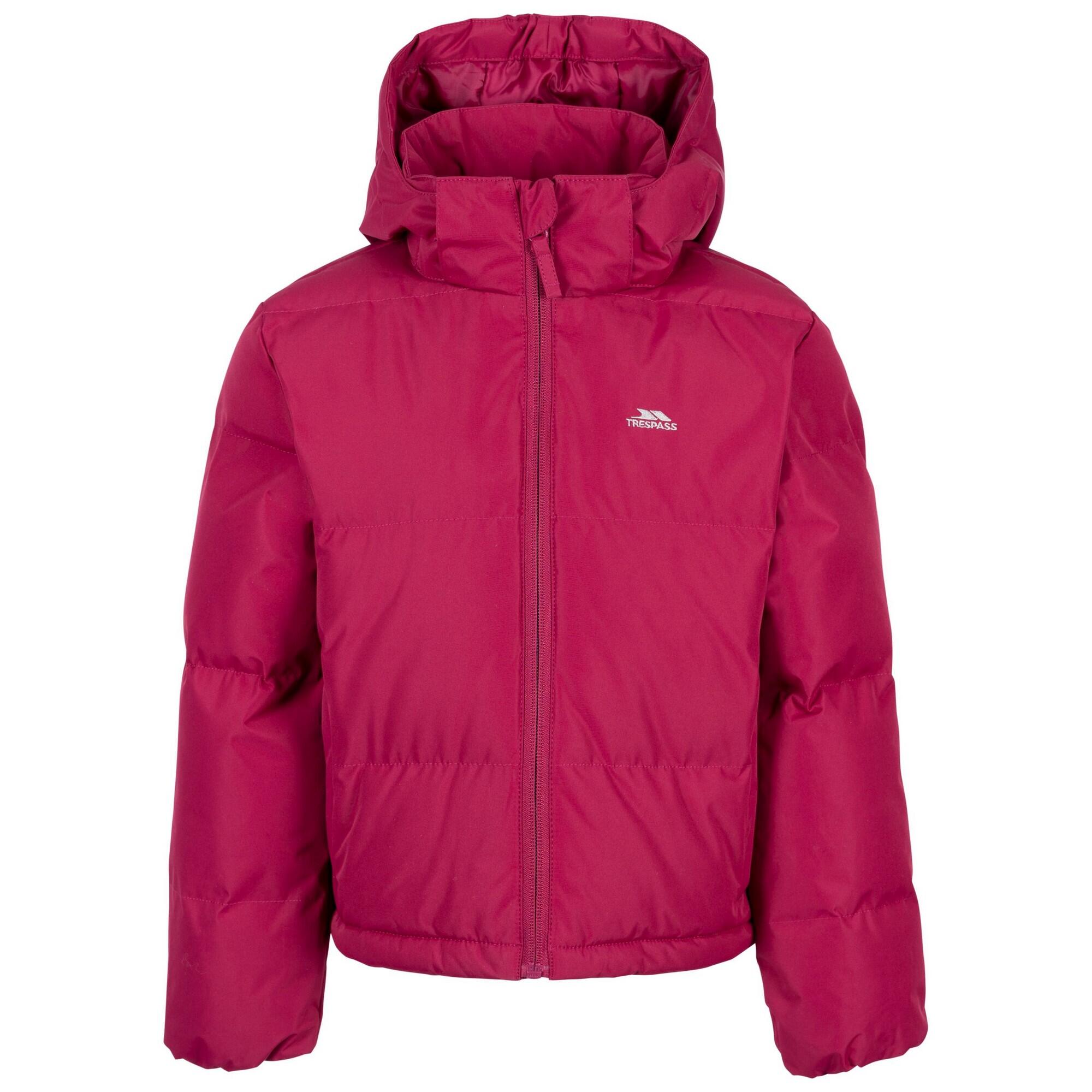 TRESPASS Girls Missie Logo Jacket (Berry)