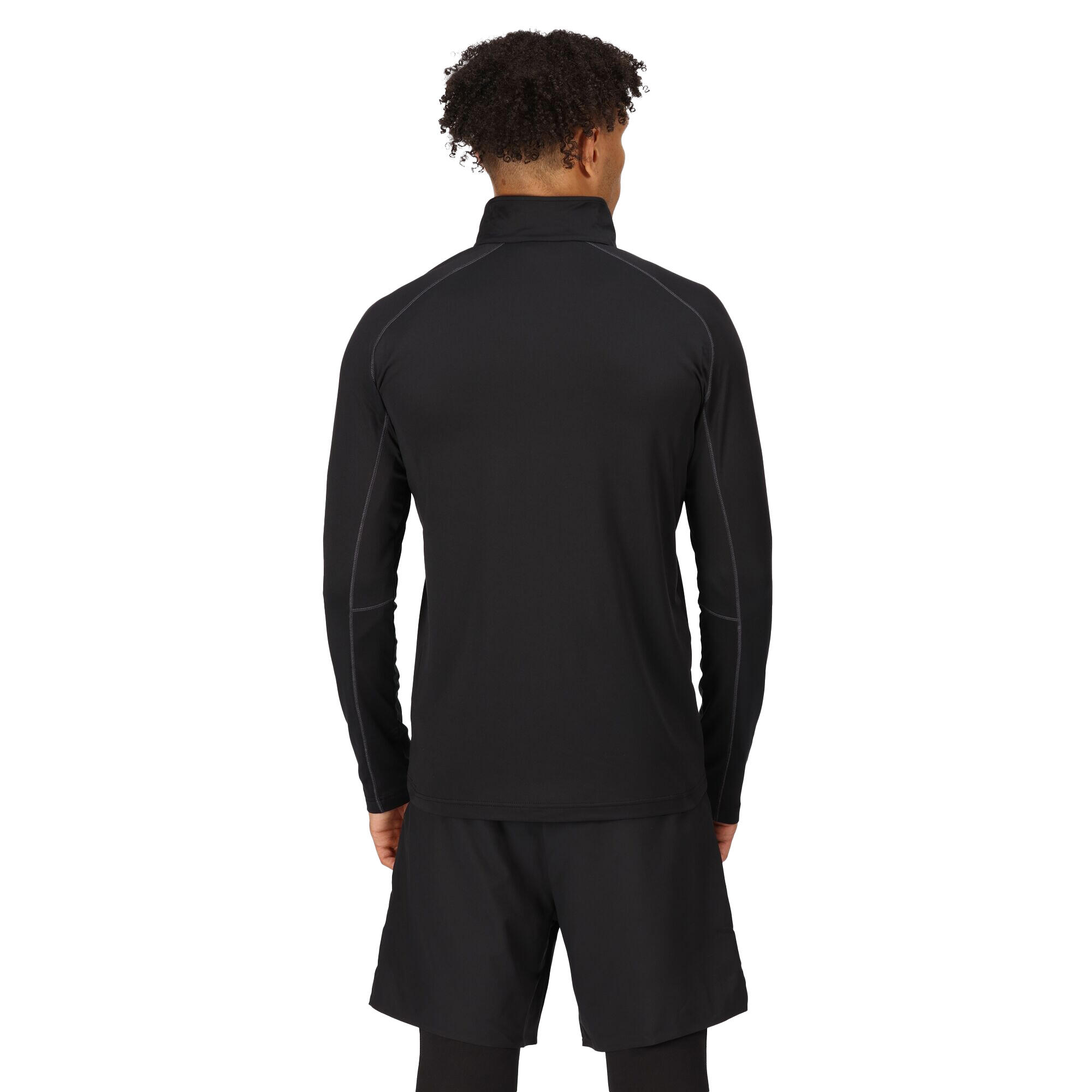 Mens Stretch Full Zip Midlayer (Black) 4/5