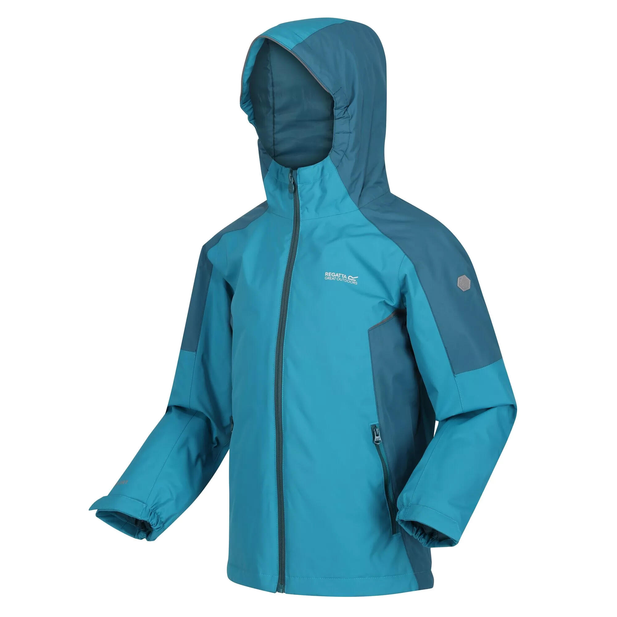 Childrens/Kids Hurdle IV Insulated Waterproof Jacket (Pagoda Blue/Dragonfly) 3/4