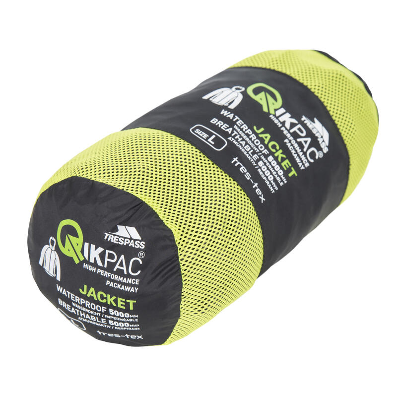 Coupevent pliable QIKPAC Unisexe (Noir/jaune)