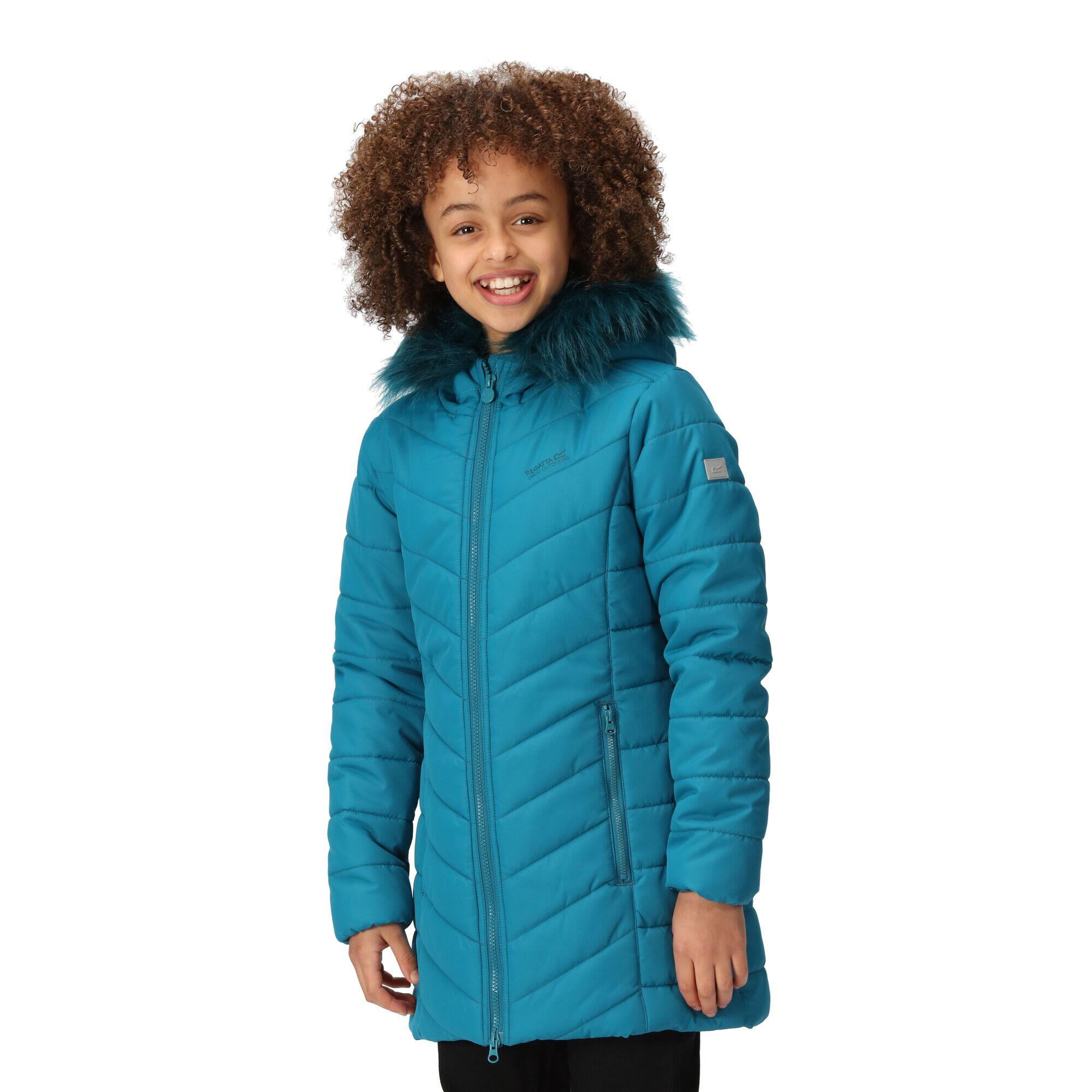 FABRIZIA Children's quilted jacket (Dark teal)