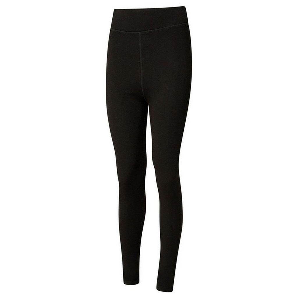 Womens/Ladies Sleek Fleece Leggings (Black) 1/4