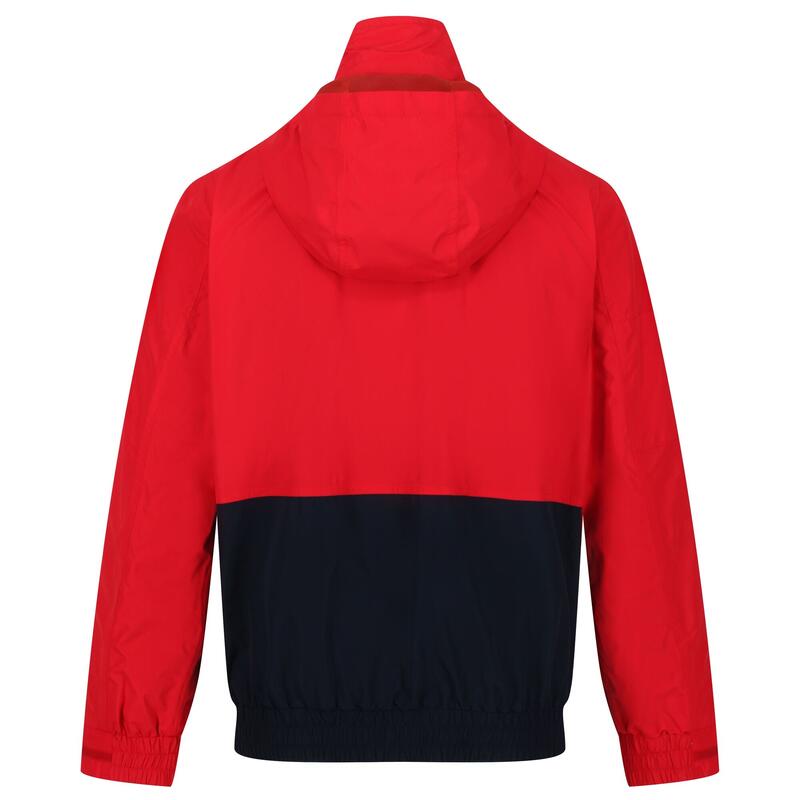 Heren Feelding Colour Block Waterdichte Bomber Jas (Echt Rood/Zwaar)