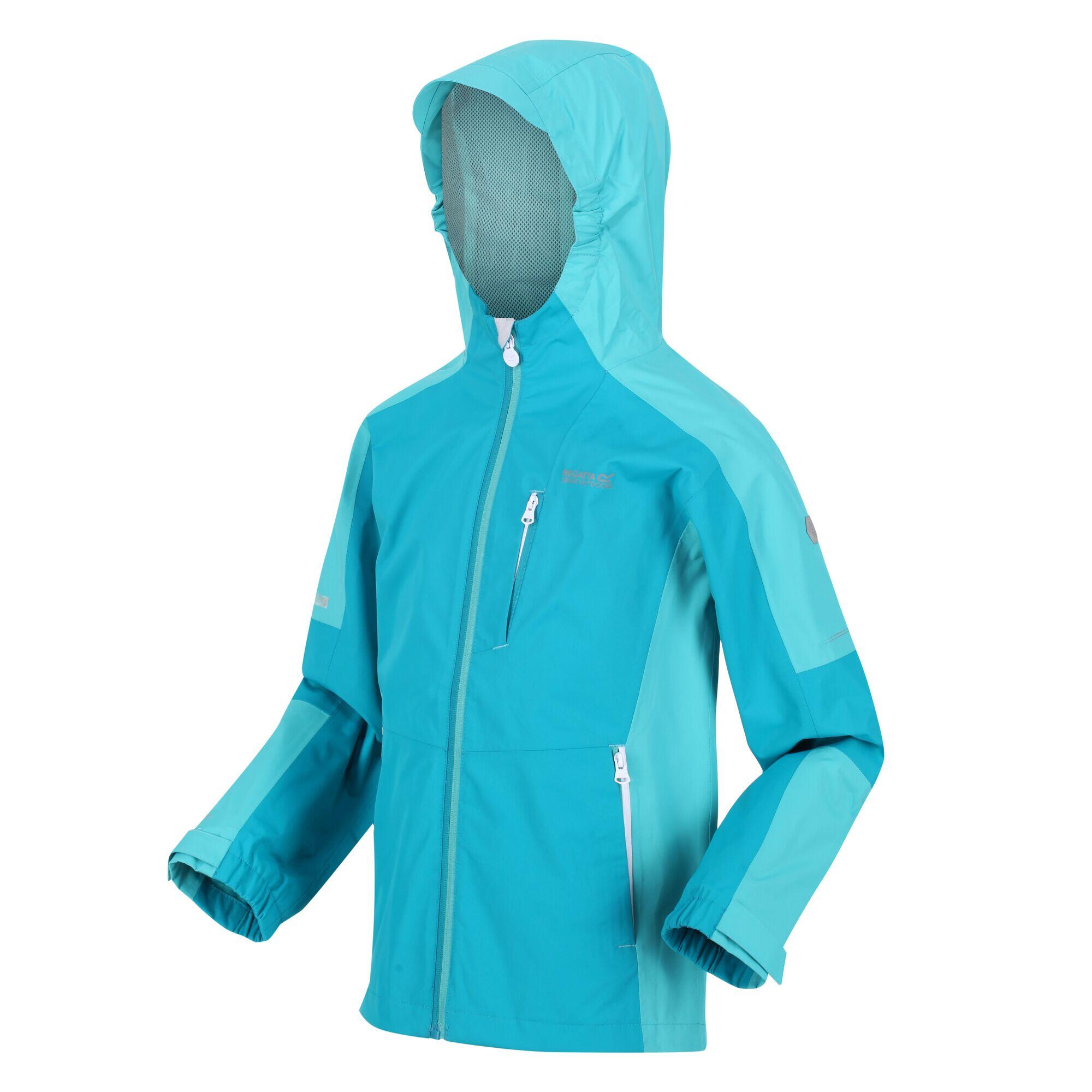 Childrens/Kids Calderdale II Waterproof Jacket (Enamel/Turquoise) 4/5