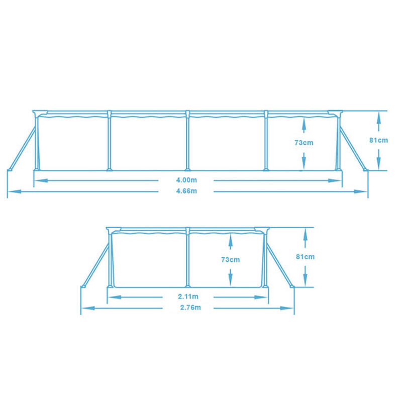 Basen ogrodowy stelażowy 400 x 211 x 81 cm zestaw 15w1 Bestway 56405