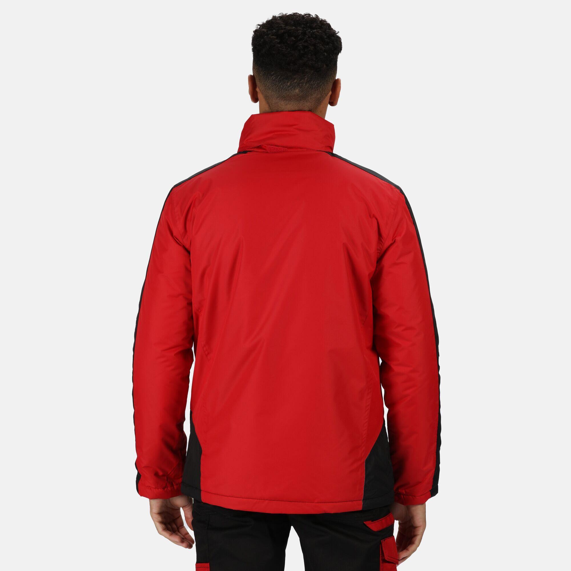 Mens Contrast Full Zip Jacket (Raspberry Red/Graphite Black) 3/5