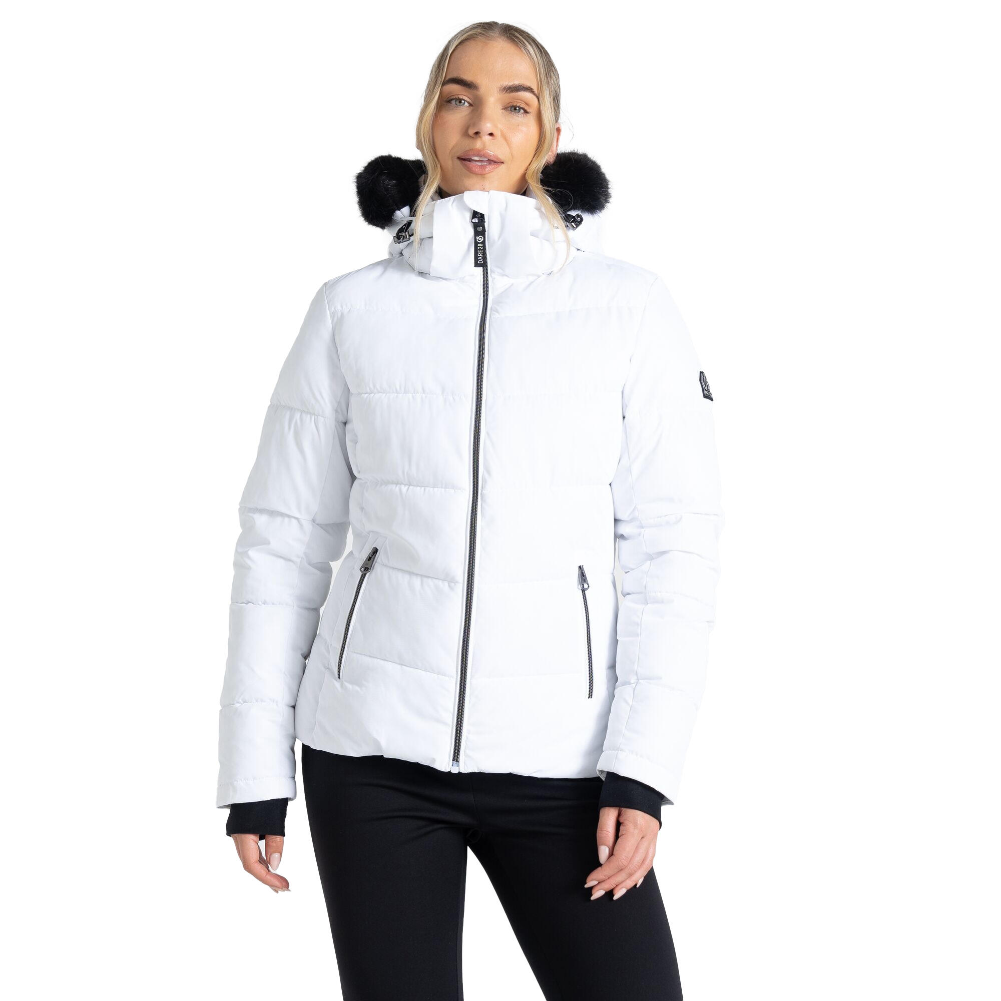 Womens/Ladies Glamourize IV Ski Jacket (White) 4/5