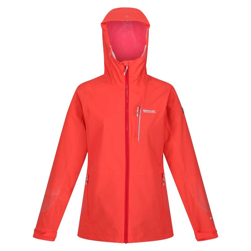 "Highton Pro" Jacke Wasserfest für Damen Neon-Pfirsichfarben