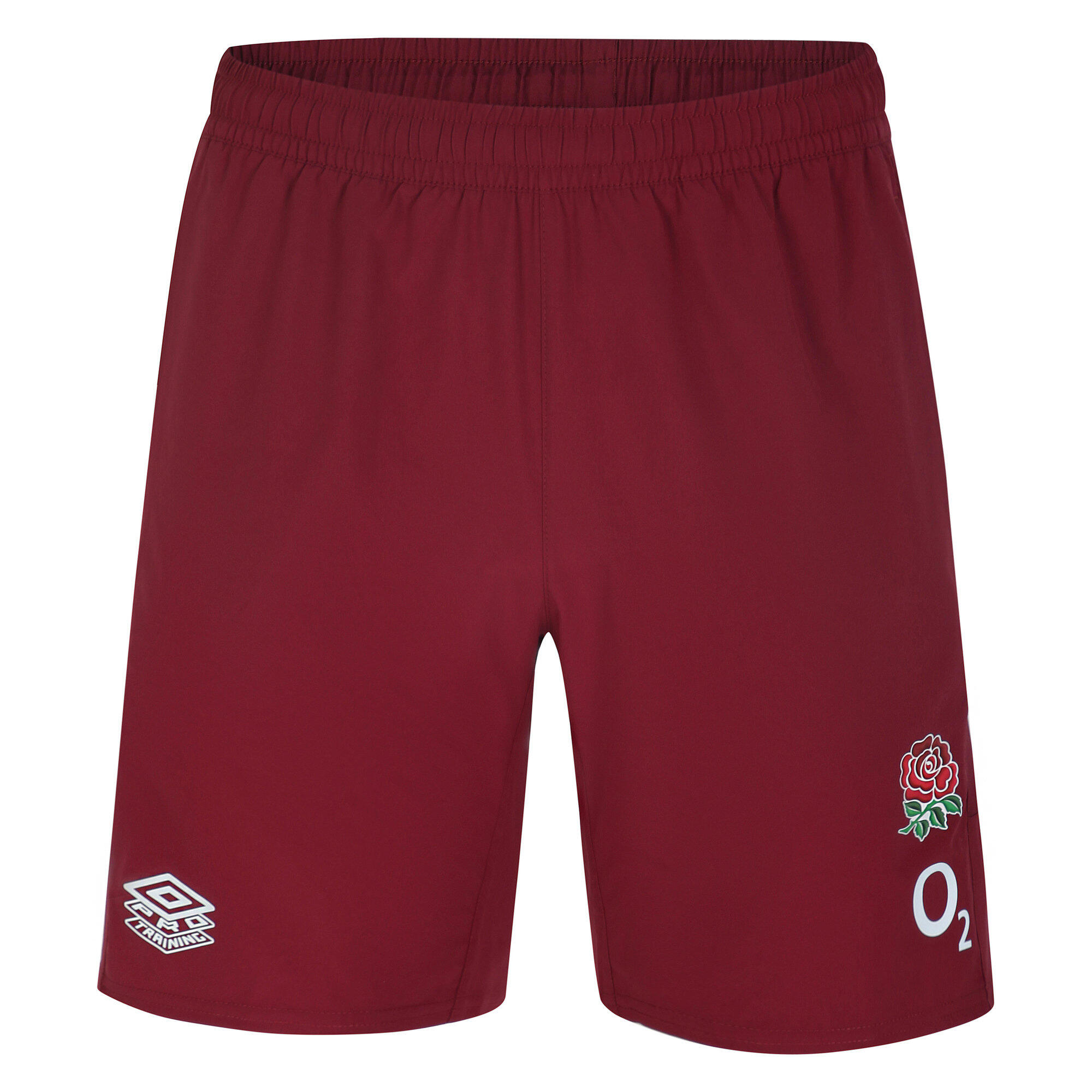 Mens 23/24 England Rugby Gym Shorts (Tibetan Red) 1/4