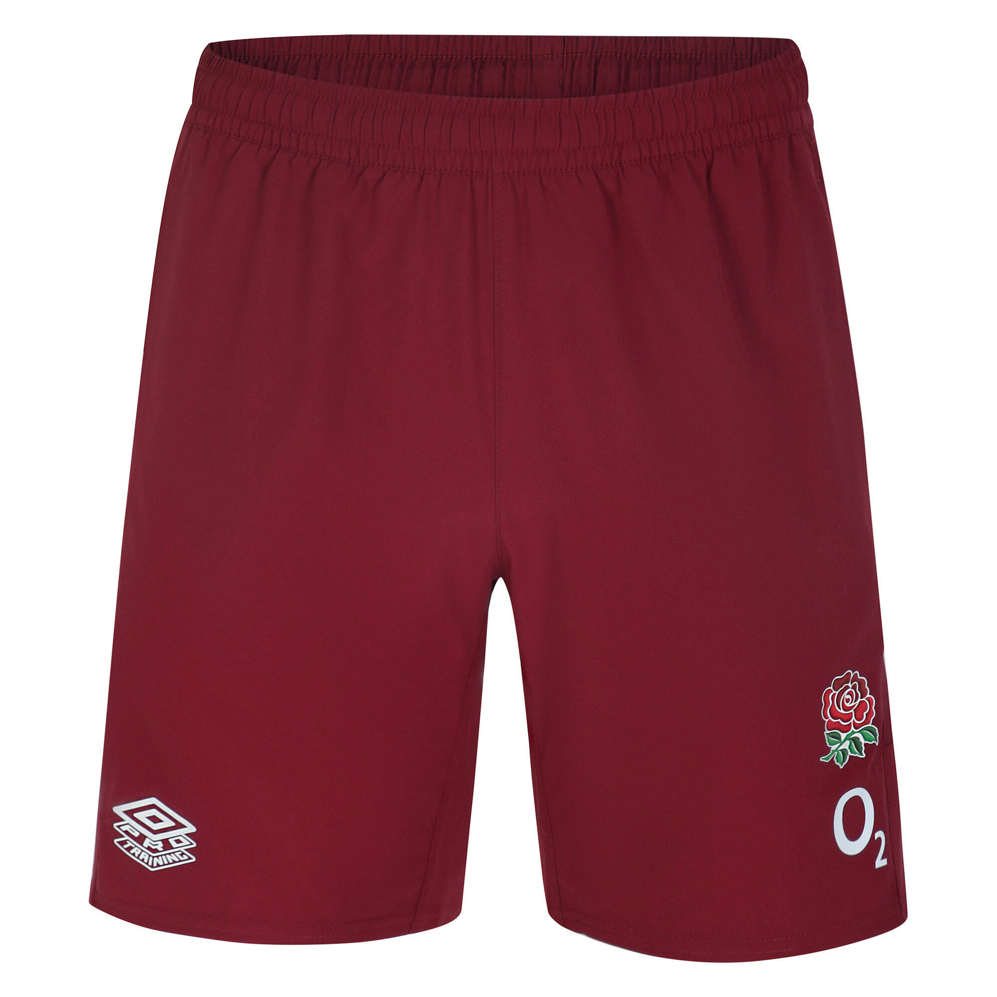 UMBRO Mens 23/24 England Rugby Gym Shorts (Tibetan Red)